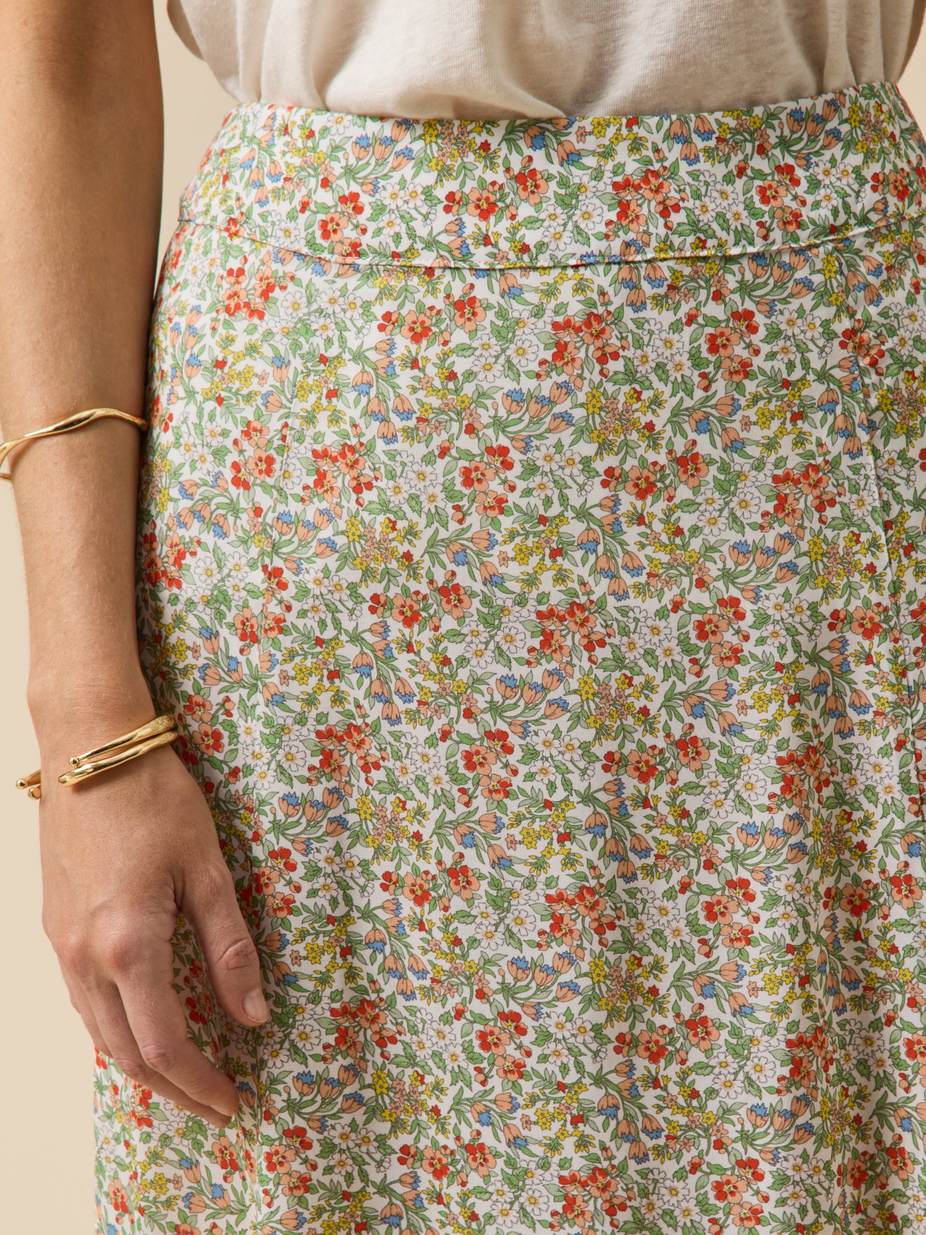 Halblanger Damenrock aus Liberty-Stoff - Limited Collection