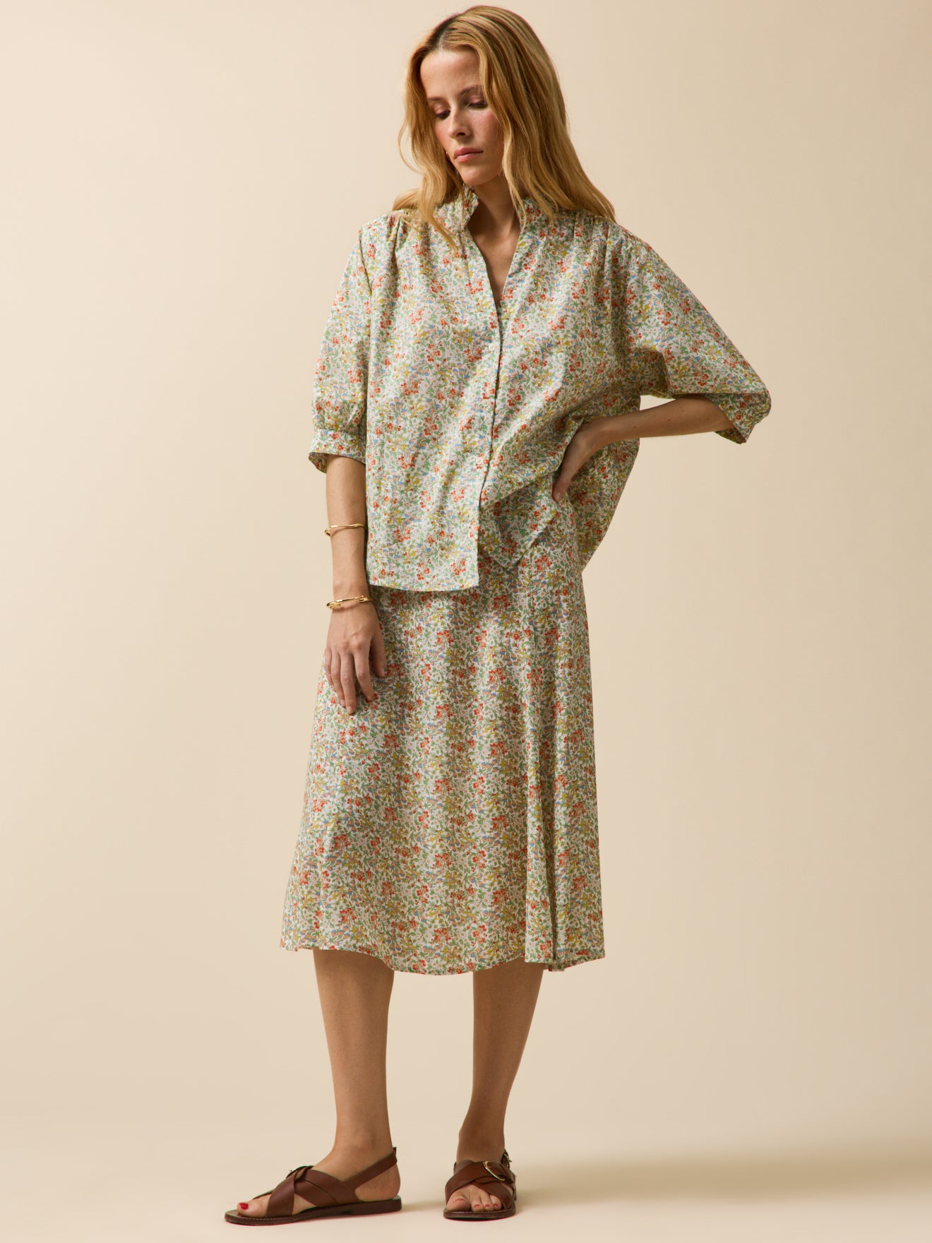Halblanger Damenrock aus Liberty-Stoff - Limited Collection