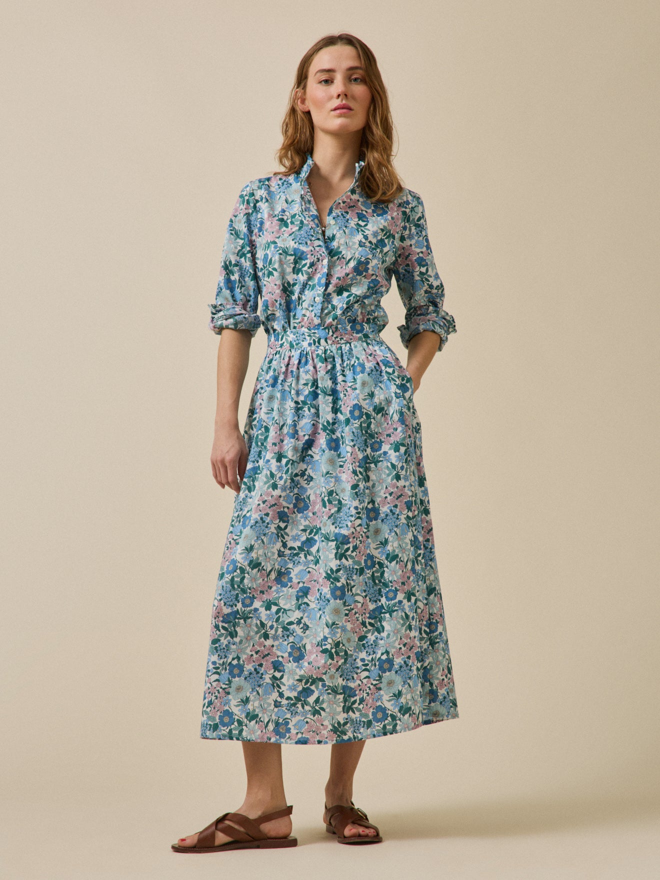 Langer Damenrock aus Liberty-Stoff - Limited Collection