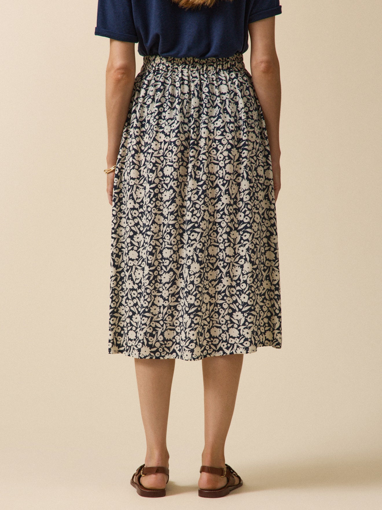 Jupe mi-longue femme imprimé Enea