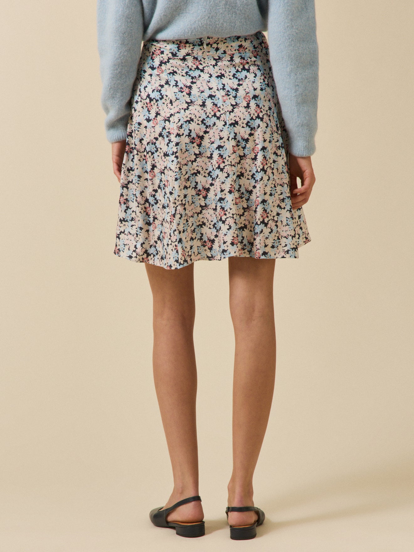 Jupe courte femme imprimé Fleurs Pop