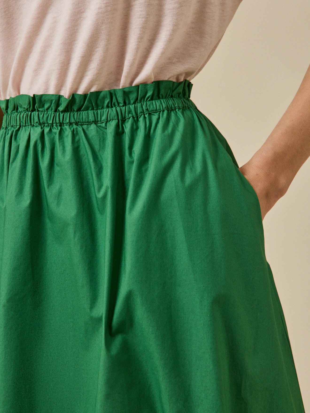 Halblanger Damenrock aus Popeline