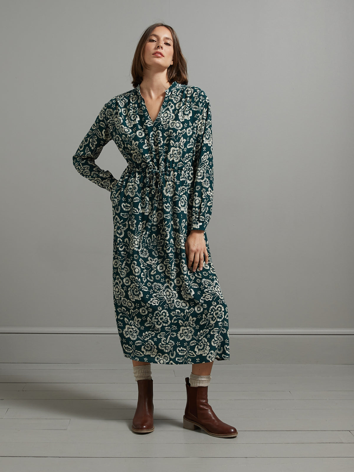 Robe mi-longue femme imprimé Erin
