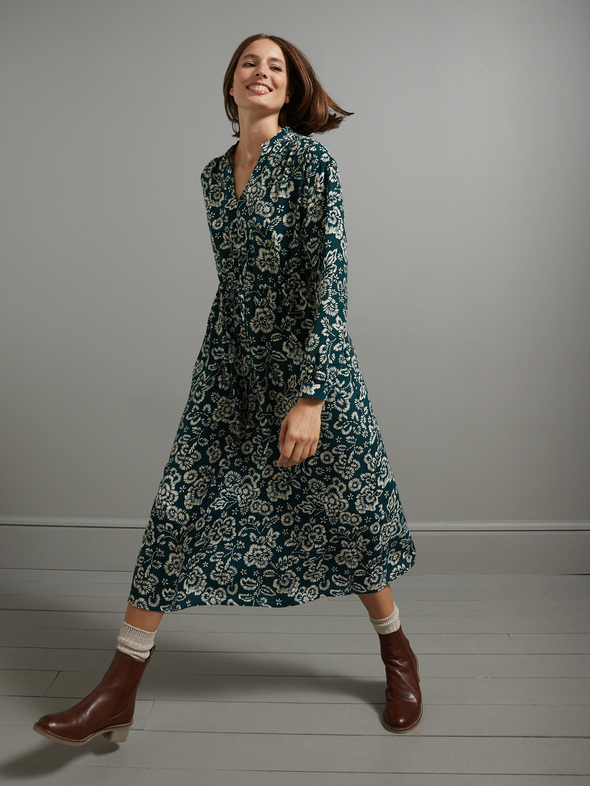 Robe mi-longue femme imprimé Erin
