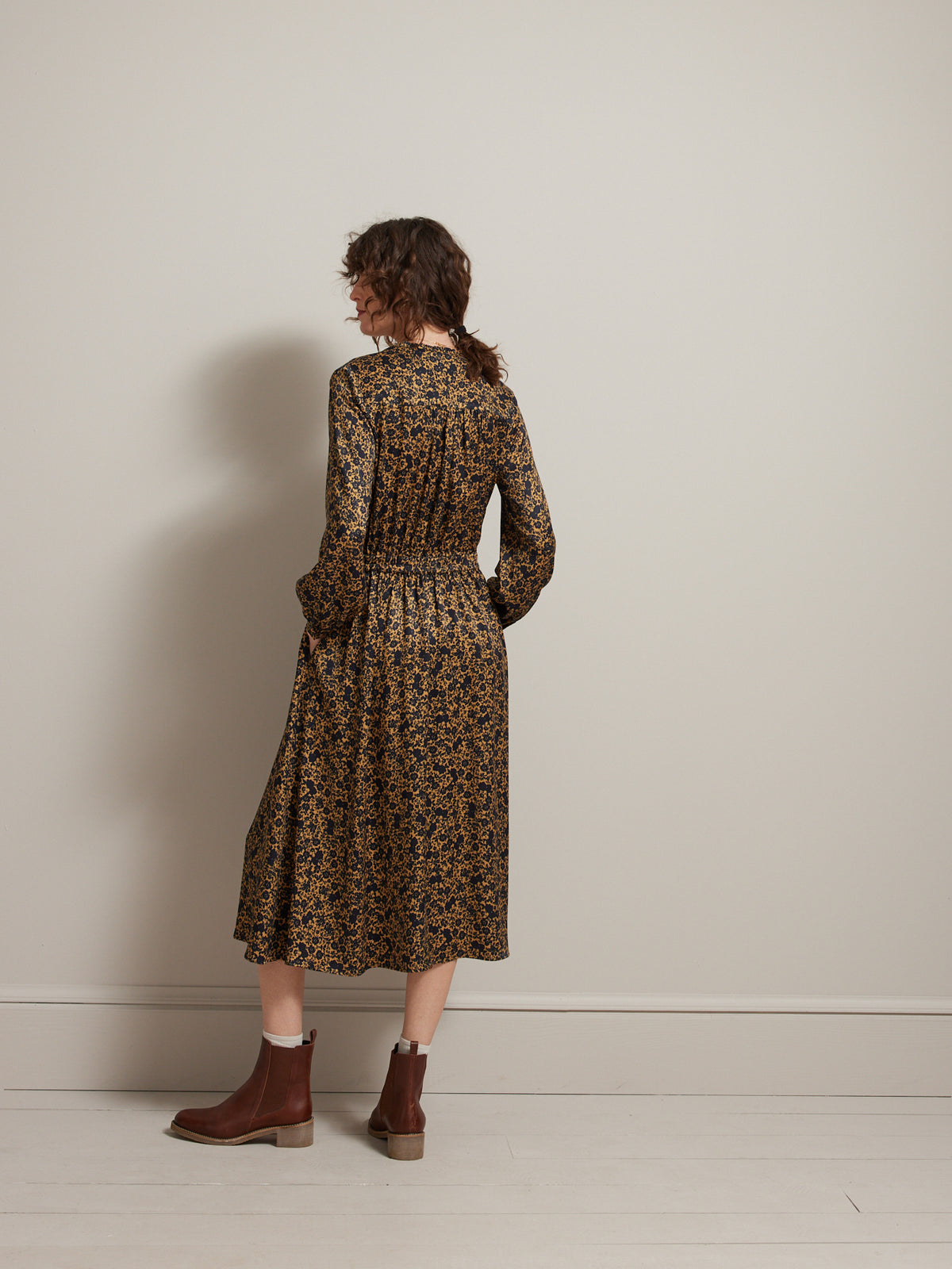 Robe mi-longue femme imprimé Éléonore
