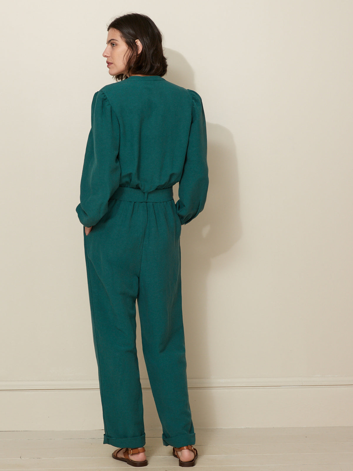 Combinaison-pantalon femme lin et viscose