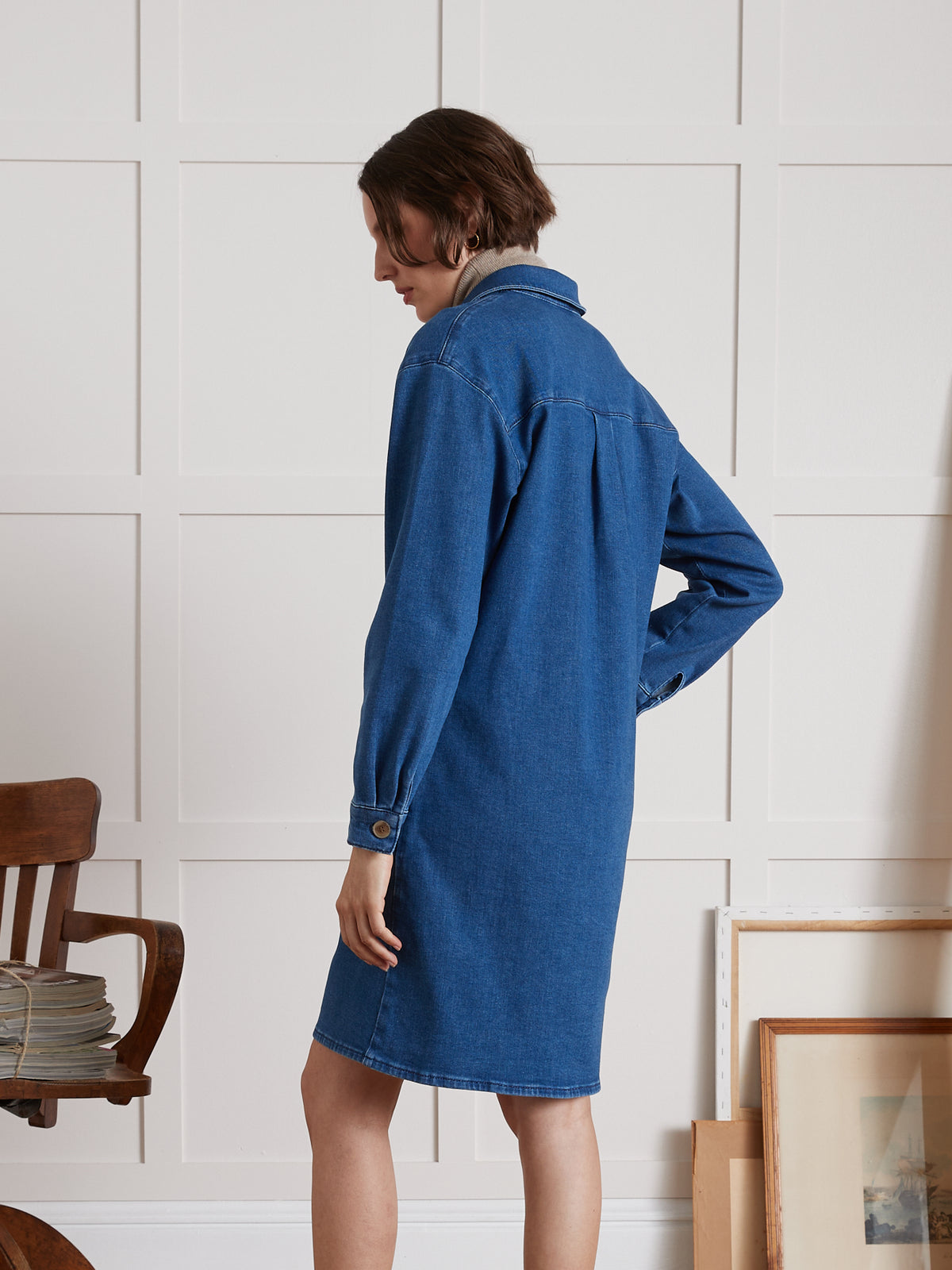 Robe-chemise jean femme - coton biologique
