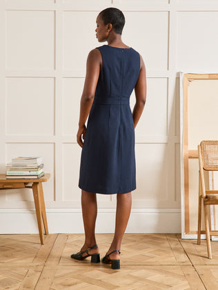 Robe courte rétro sans manches cérémonie femme