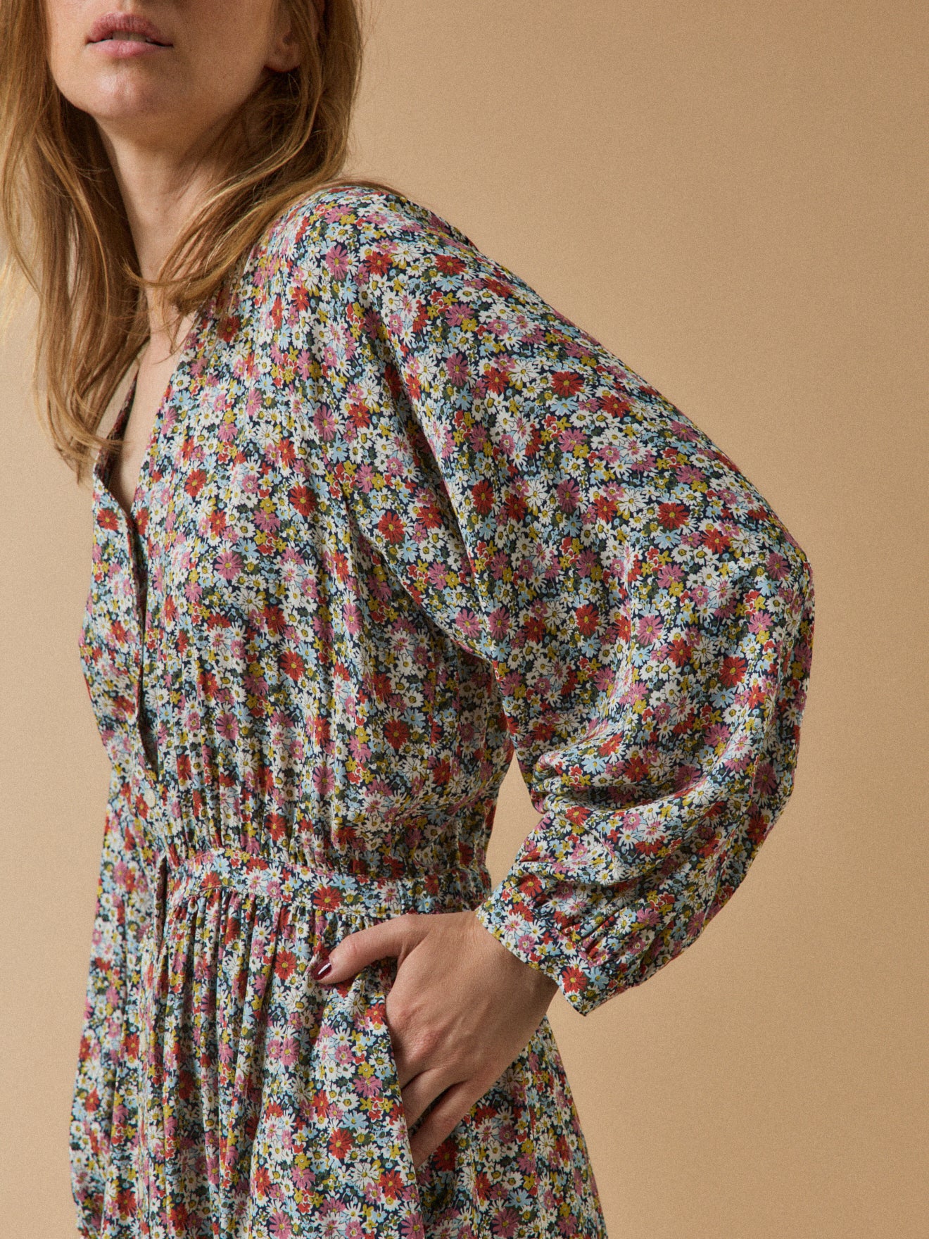 Langes Damenkleid aus Liberty-Stoff - Limited Collection