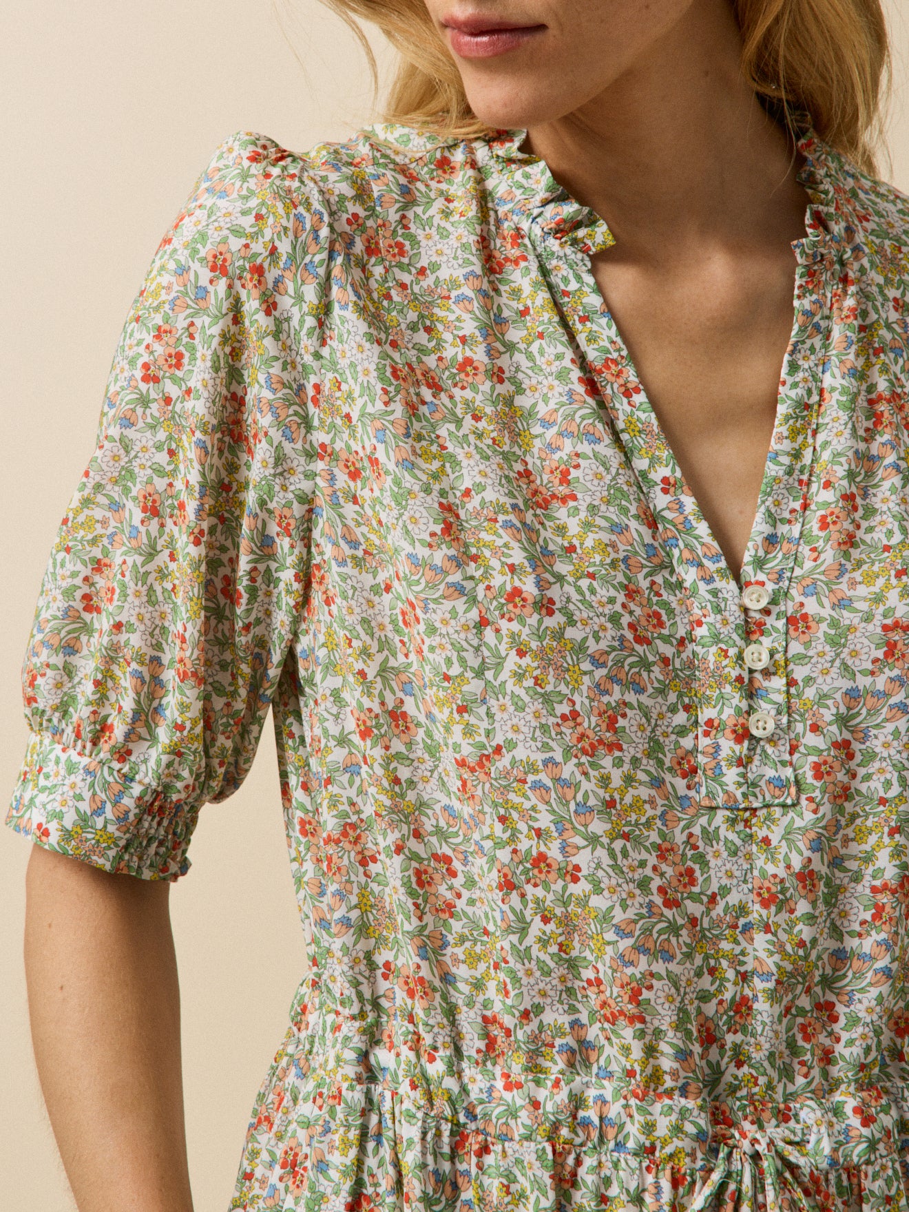 Langes Damenkleid aus Liberty-Stoff - Limited Collection