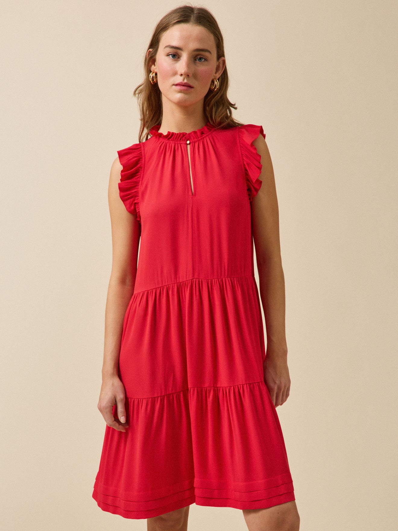 Damen-Etuikleid mit Raffungen