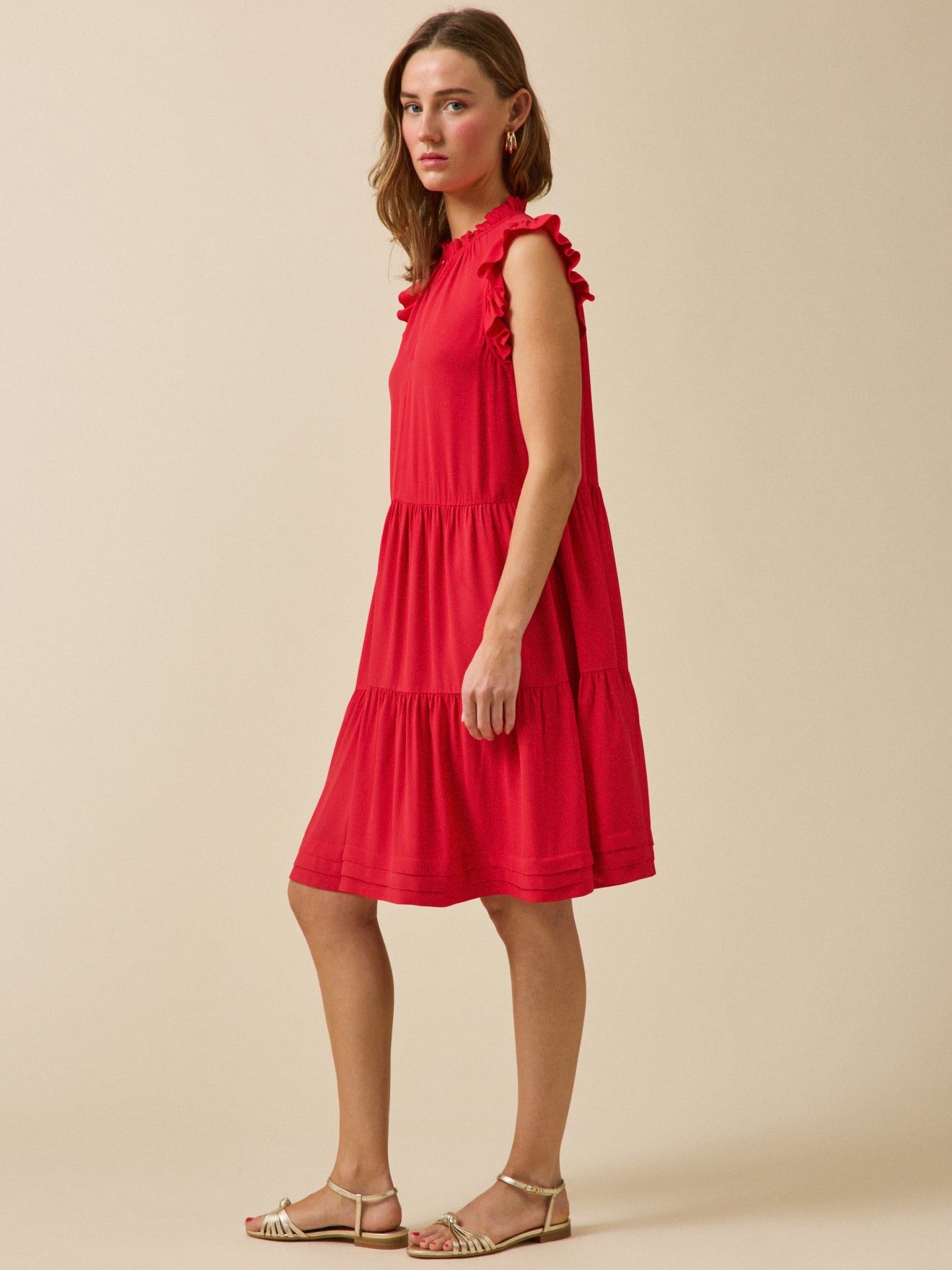 Damen-Etuikleid mit Raffungen