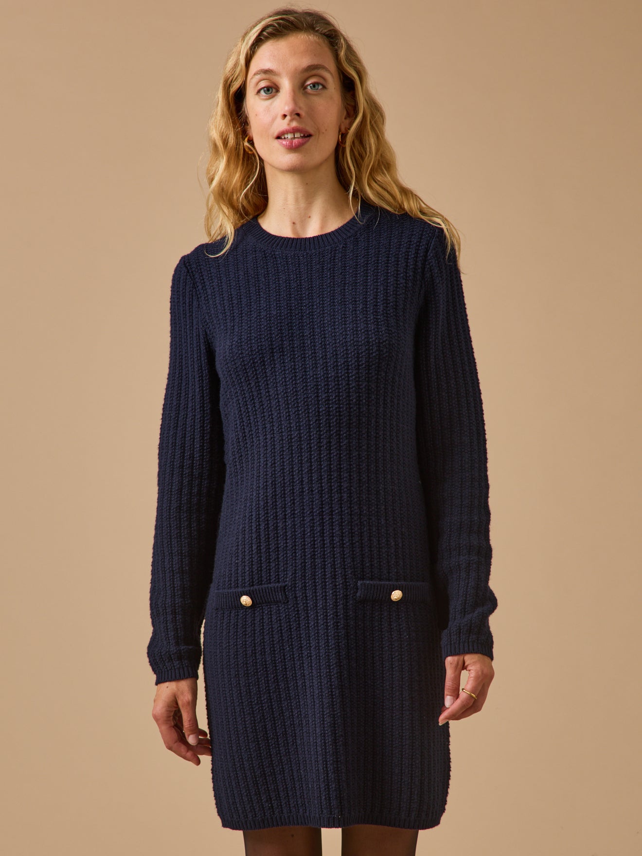 Robe-pull courte femme avec laine RWS*