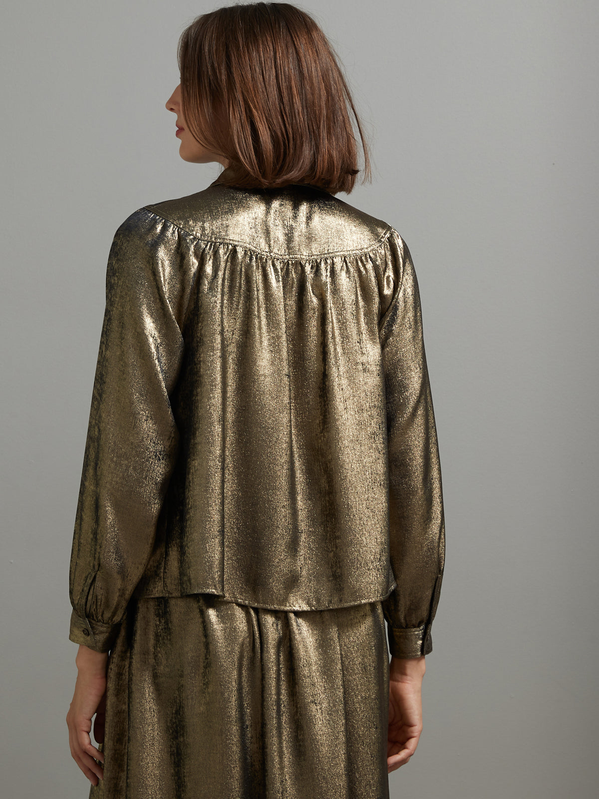 Chemise dorée femme spécial fêtes