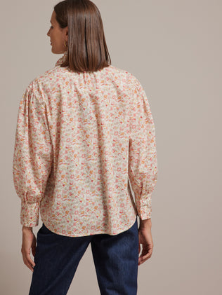 Chemise col froufrou femme imprimé Mireille