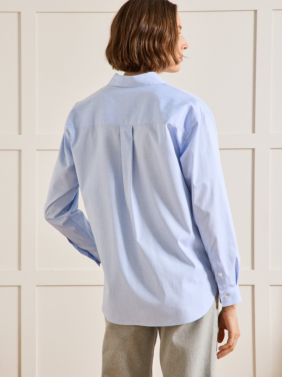 Einfarbige Damen Oxford-Hemdbluse - Bio-Baumwolle