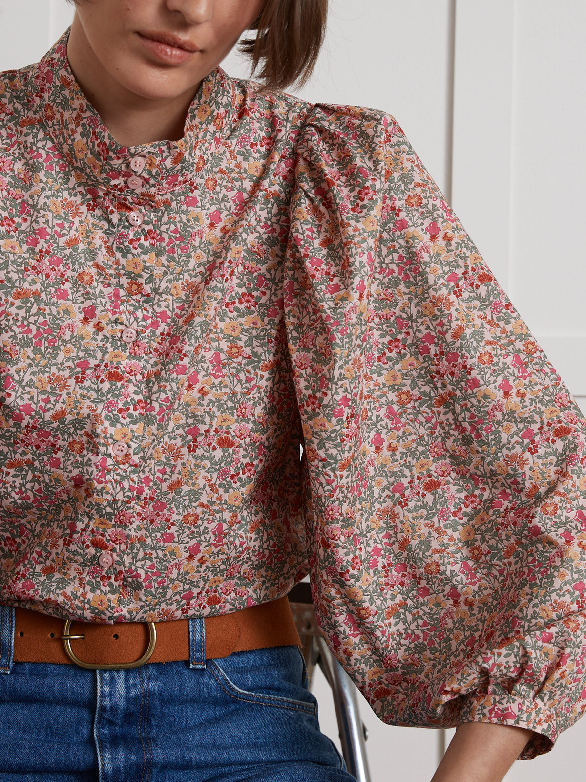 Damen-Hemdbluse aus Liberty-Stoff Babingdon - Limited Collection