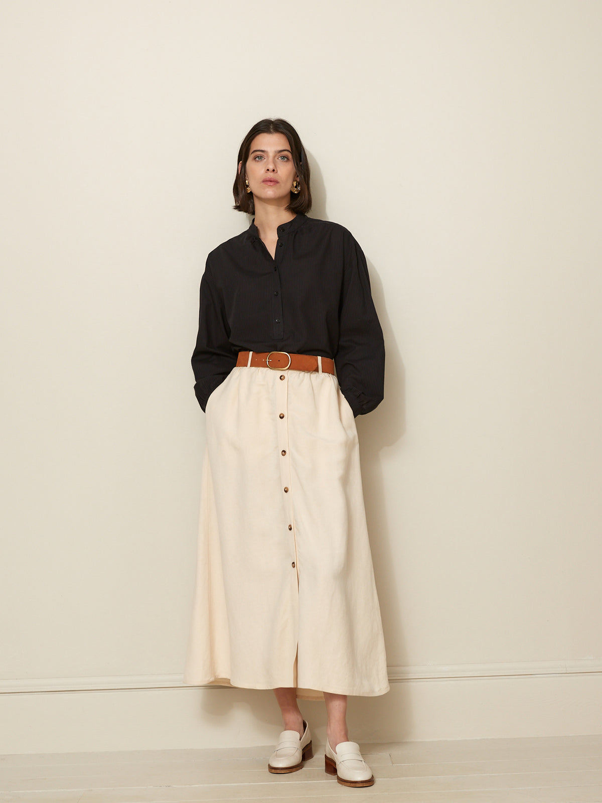Blouse rayures dobby femme