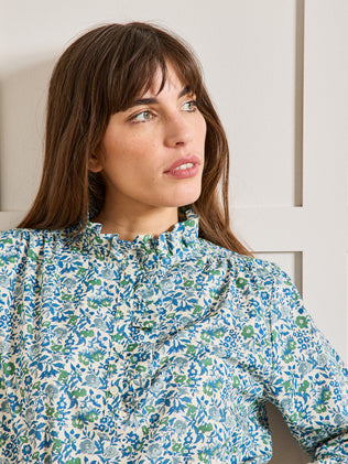 Blouse volantée femme tissu Liberty - Limited Collection