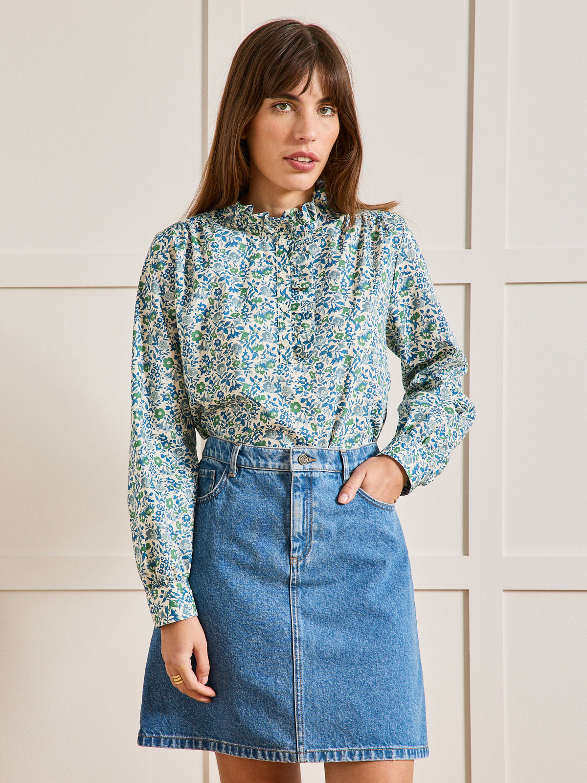 Blouse volantée femme tissu Liberty - Limited Collection