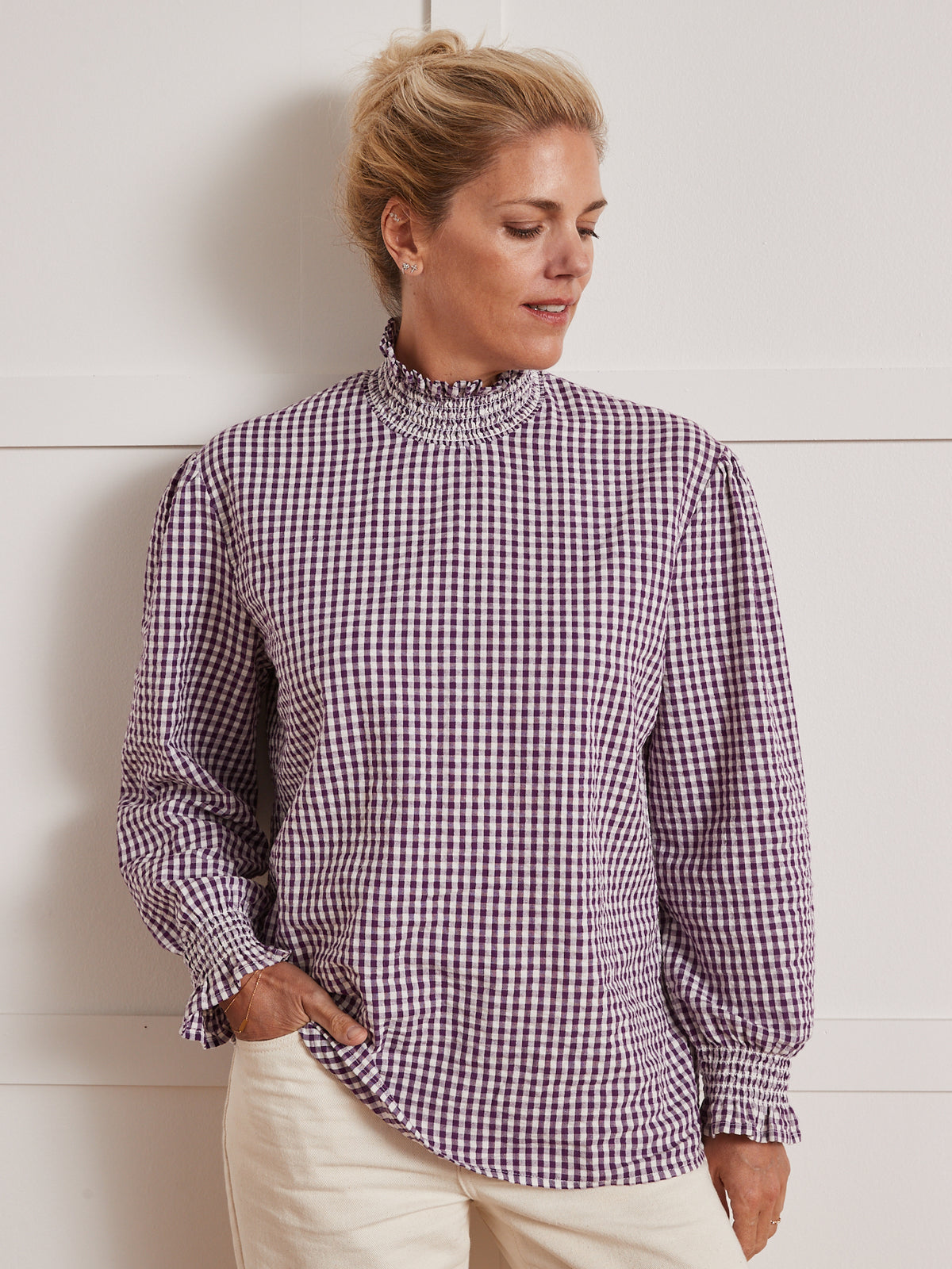 Damenbluse mit Vichy-Karos Cyrillus X Apaches