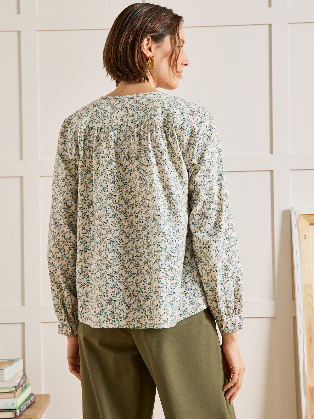 Blouse coton dobby femme imprimé Olivia