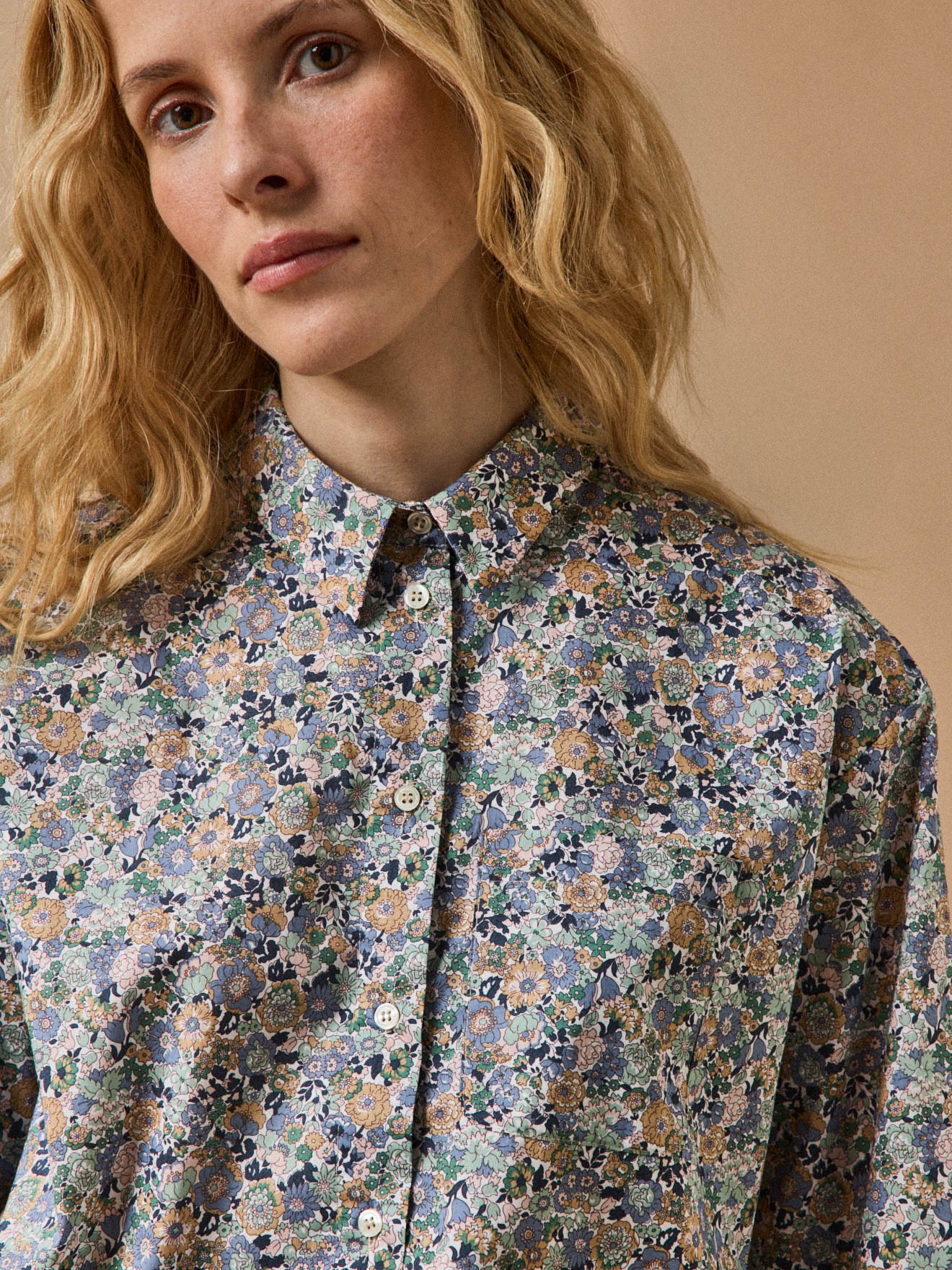 Damen-Hemdkleid aus Liberty-Stoff - Limited Collection