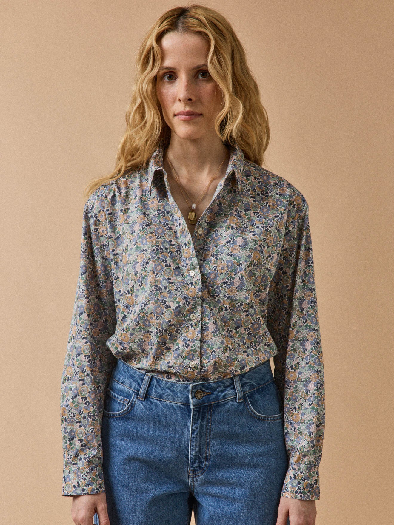 Damen-Hemdkleid aus Liberty-Stoff - Limited Collection