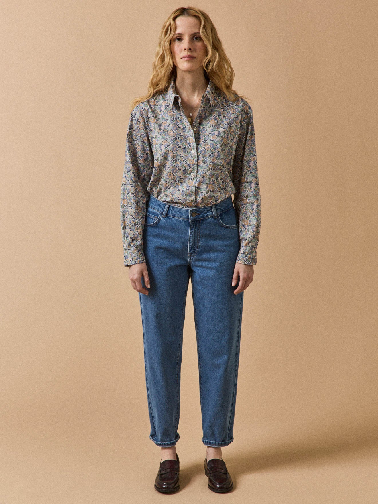 Damen-Hemdkleid aus Liberty-Stoff - Limited Collection