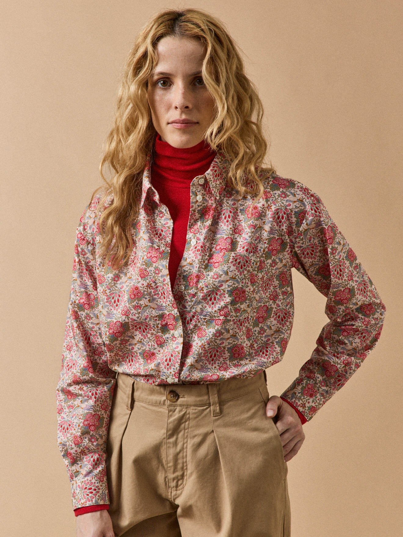 Damen-Hemdkleid aus Liberty-Stoff - Limited Collection