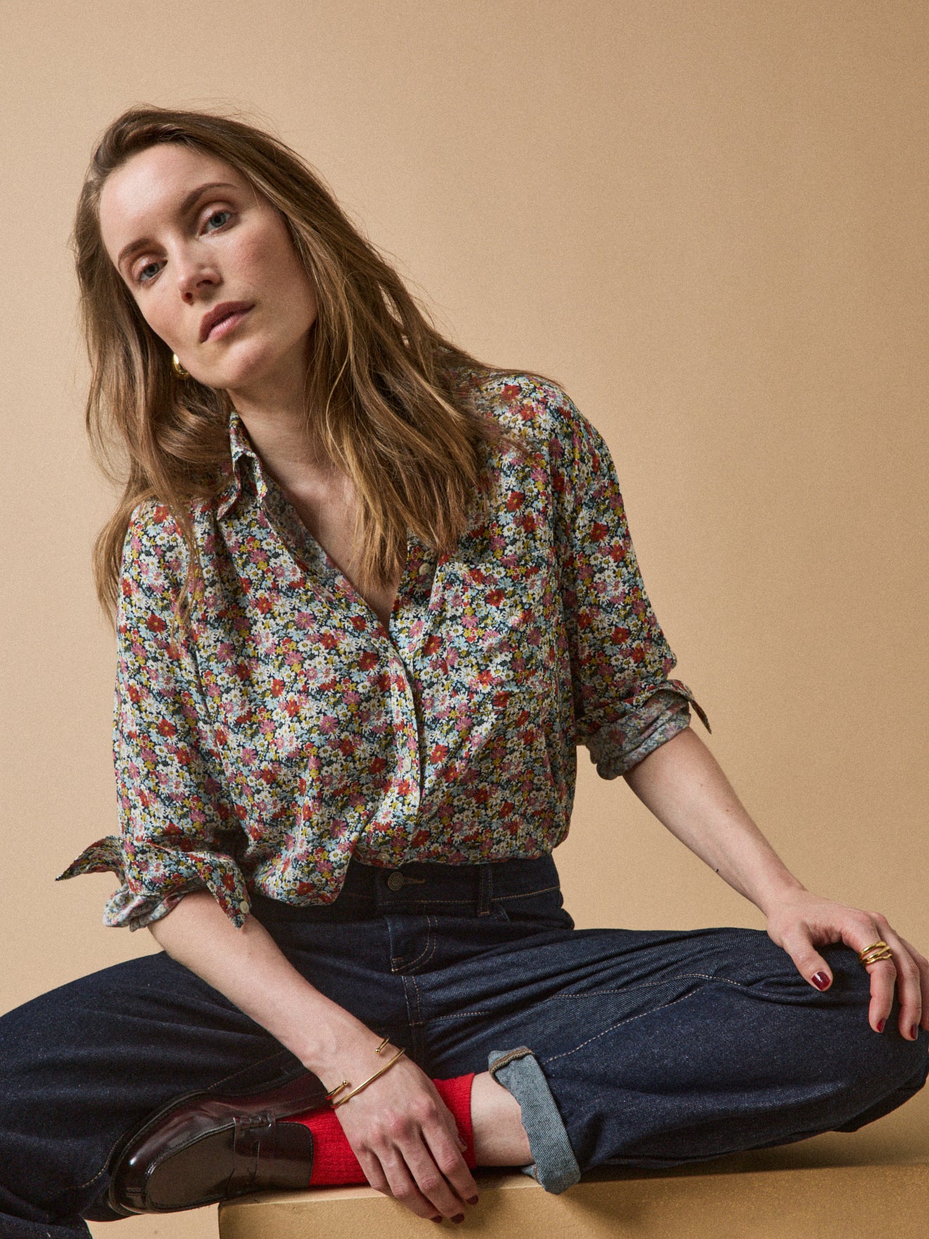 Damen-Hemdbluse aus Liberty-Stoff Libby - Limited Collection