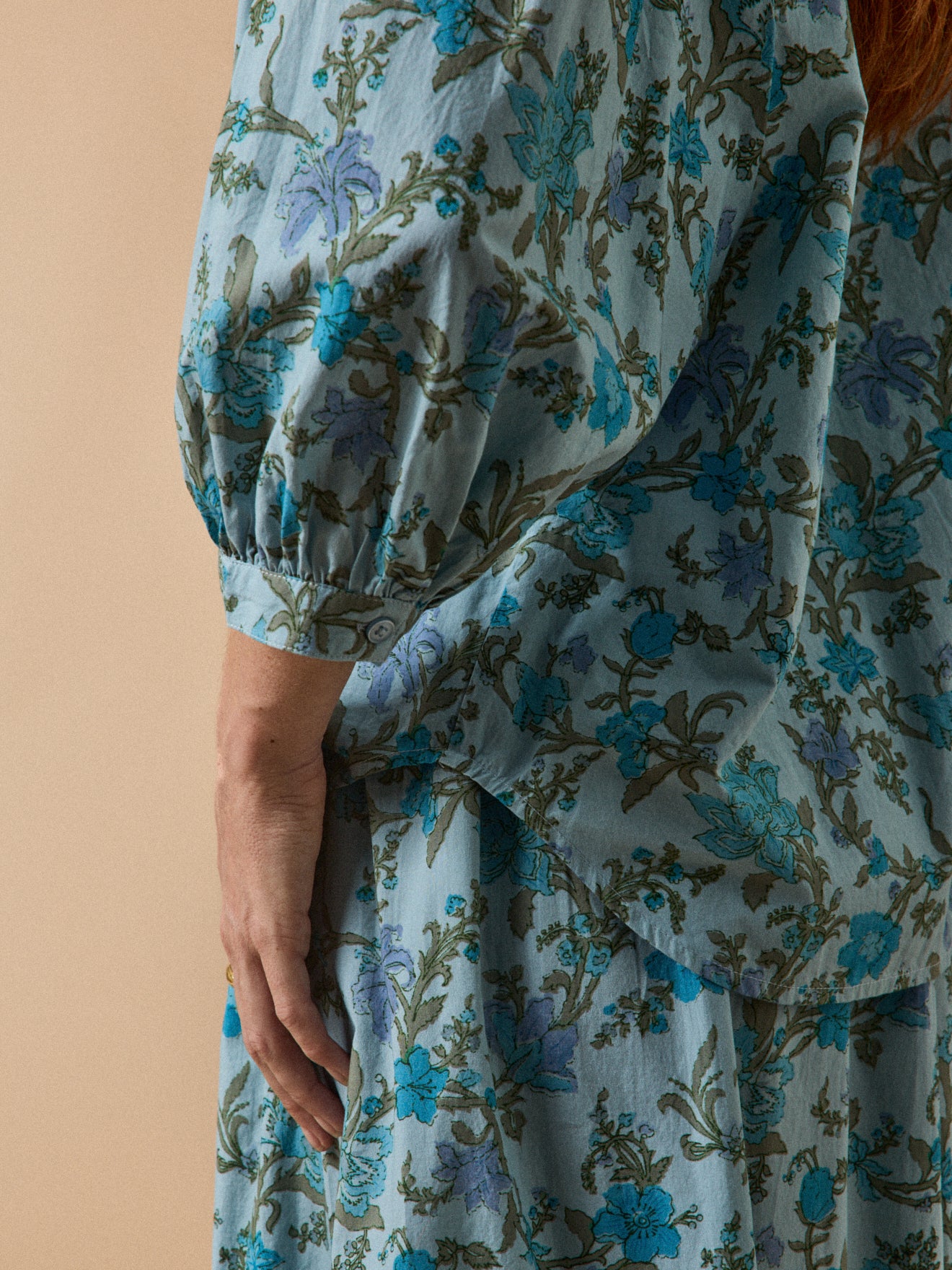 Damenbluse mit Druckmuster « Flore »