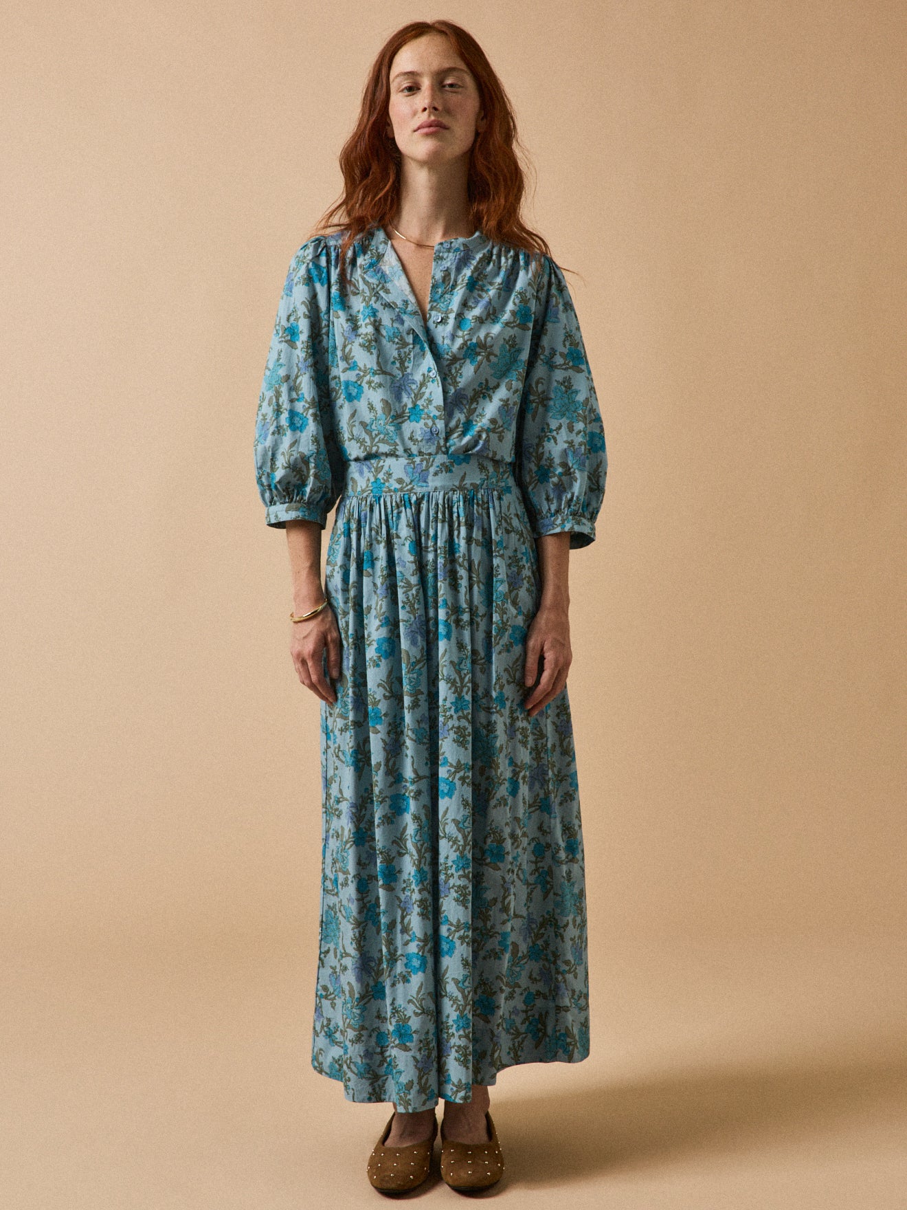 Damenbluse mit Druckmuster « Flore »