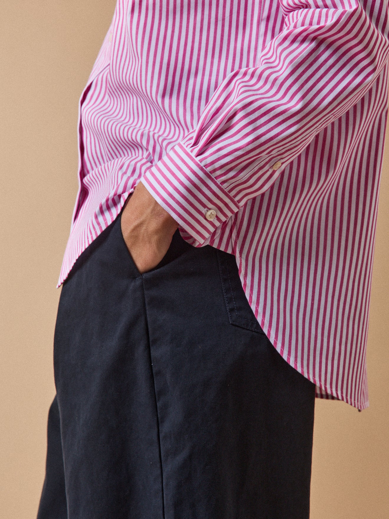 Gestreifte Damen-Hemdbluse aus Bio-Baumwolle