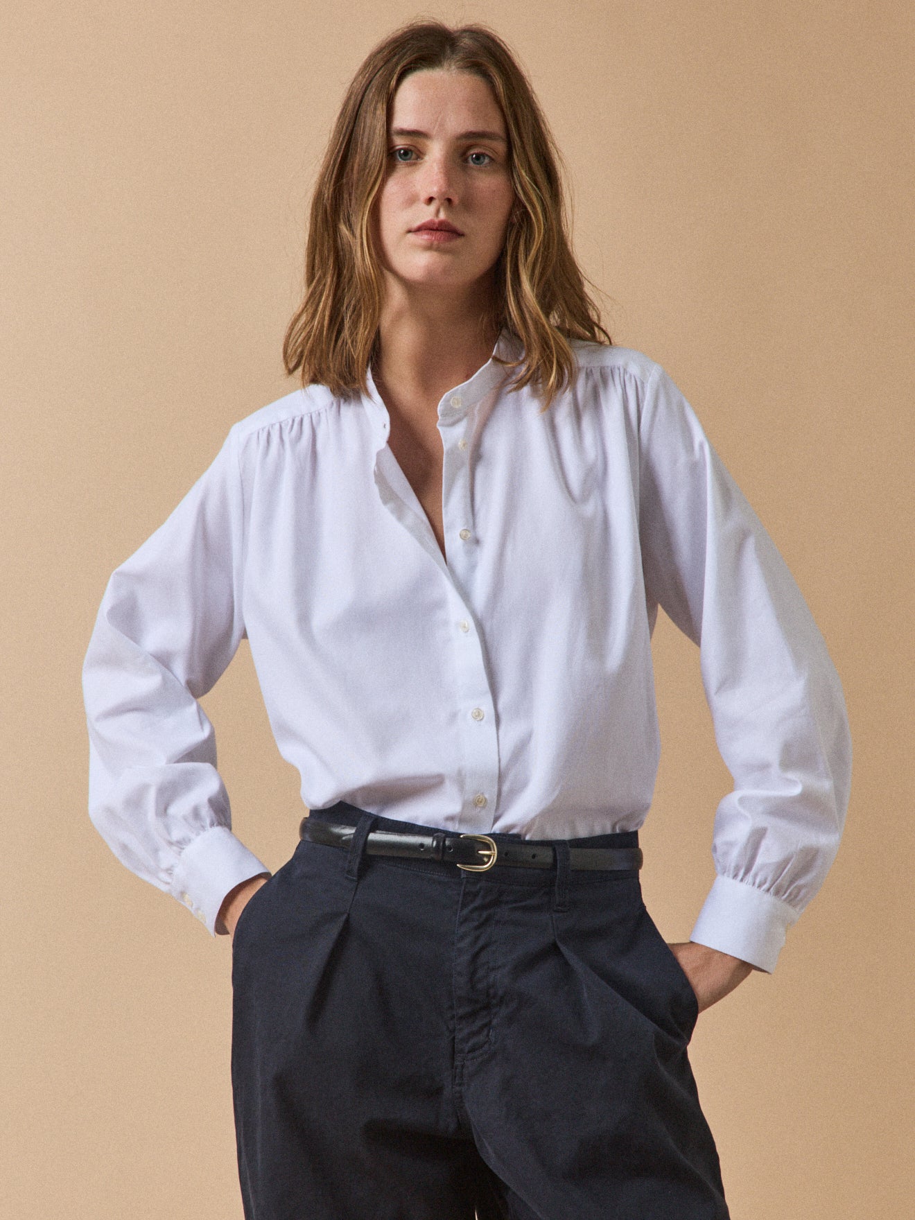Chemise Oxford col lavallière femme coton biologique