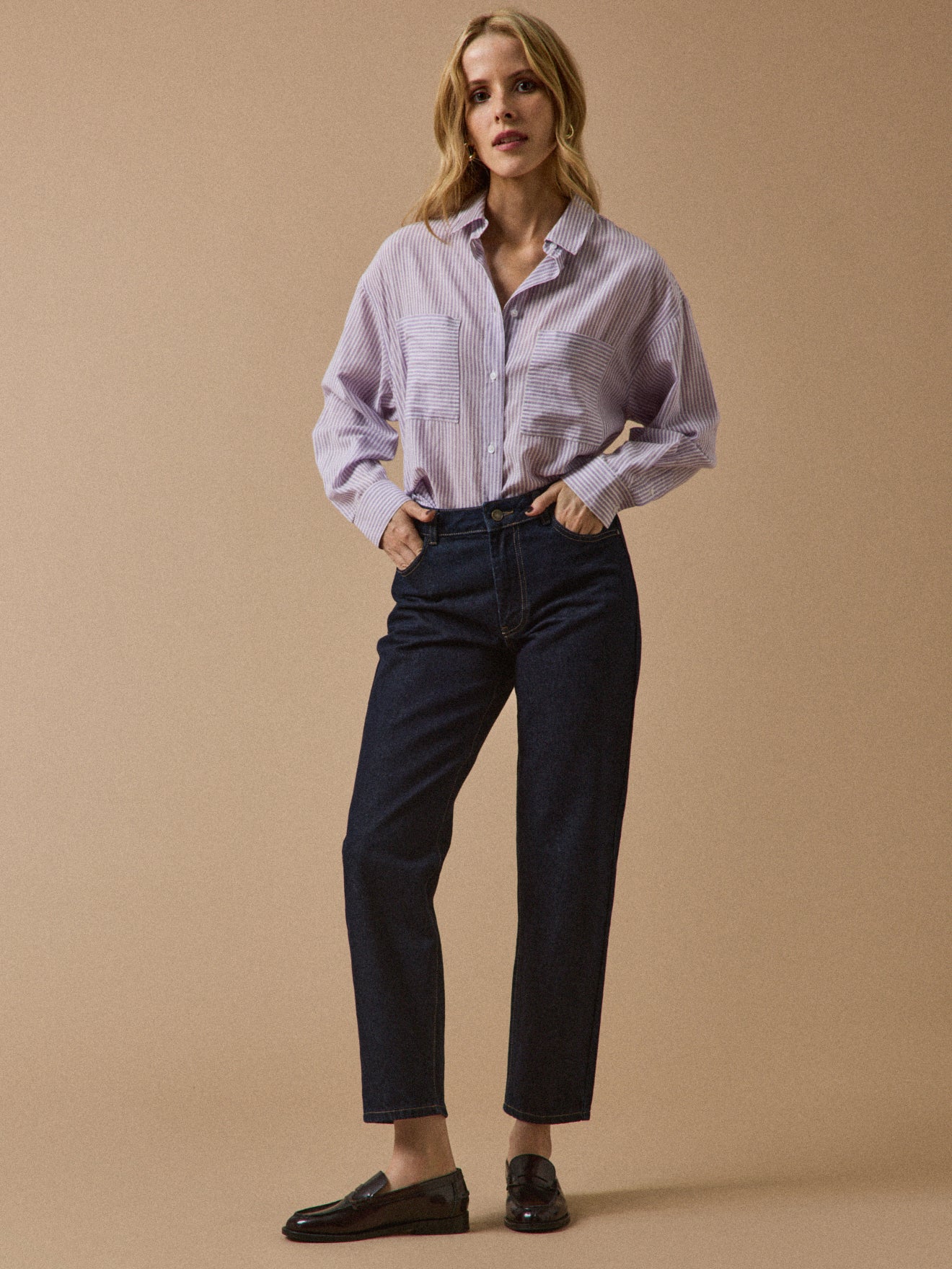 Kurze Damen-Hemdbluse