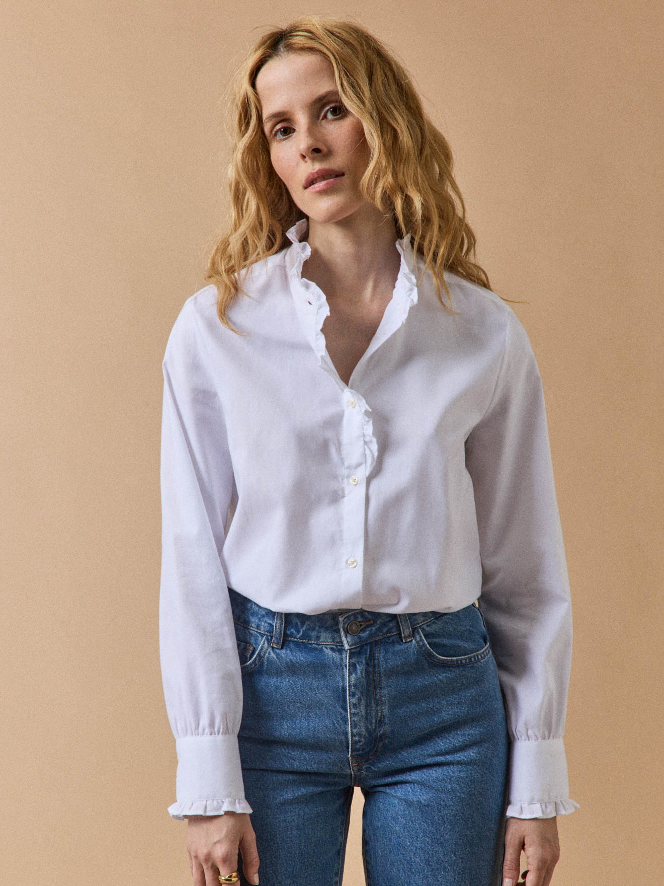 Damen-Hemdbluse Emilie aus Oxford-Stoff aus bio-Baumwolle