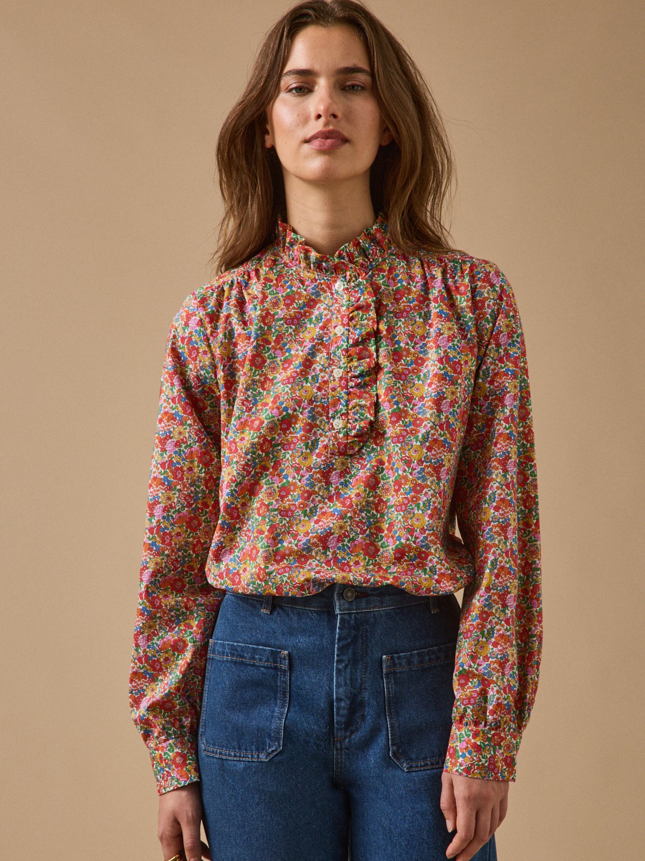 Damenbluse aus Liberty-Stoff - Noémie