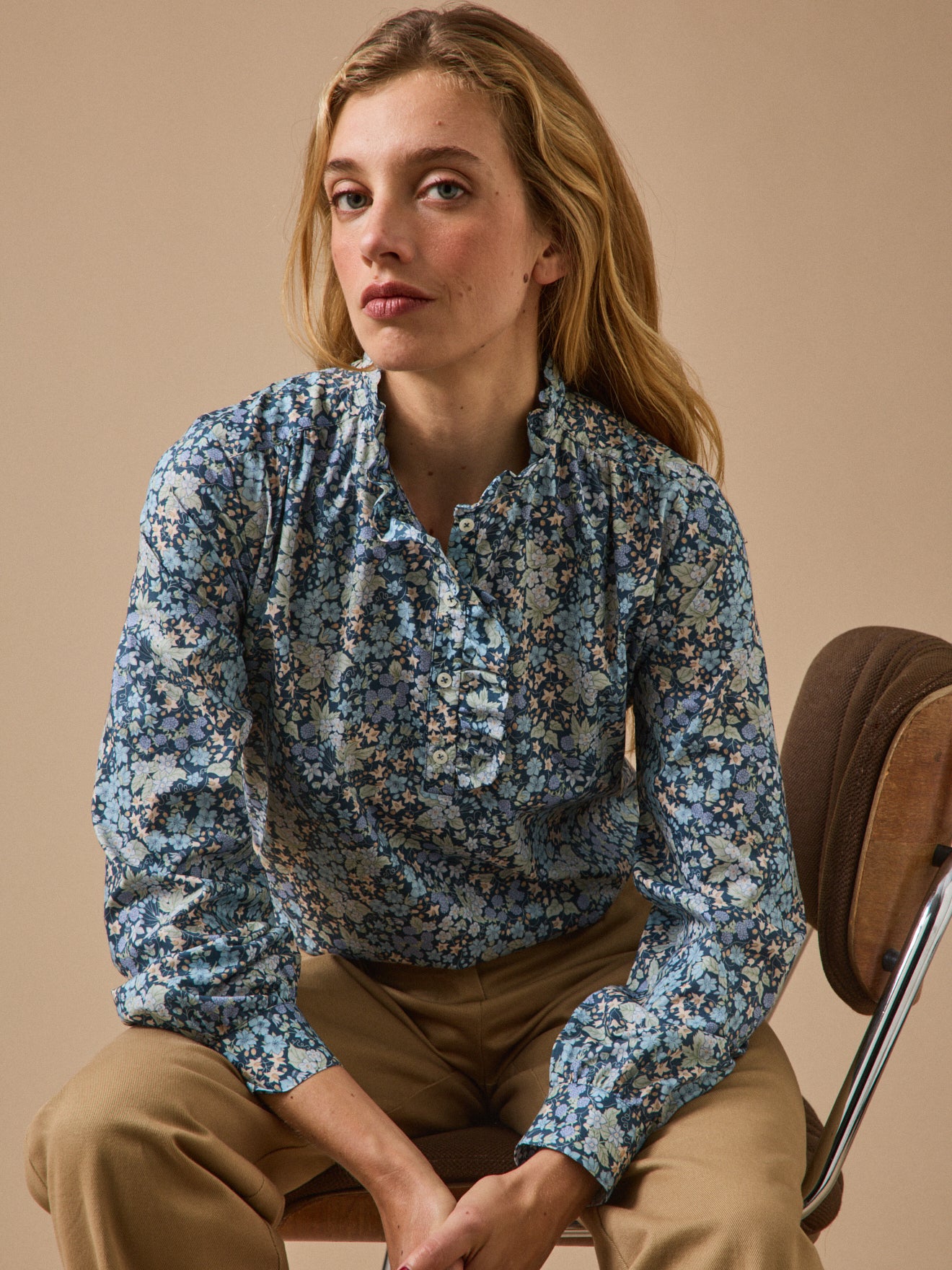 Damenbluse aus Liberty-Stoff - Noémie