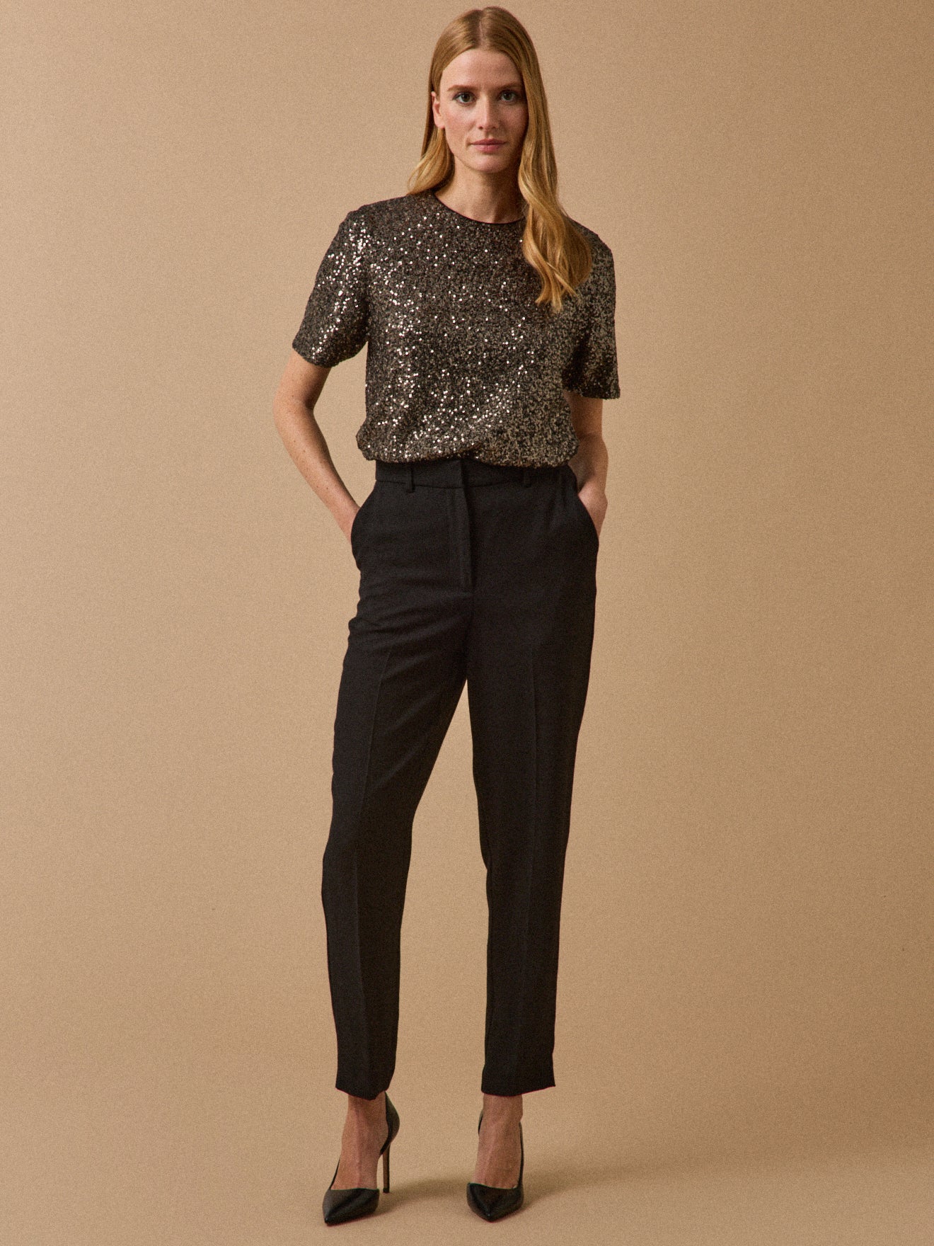 Damen-Top mit Pailletten