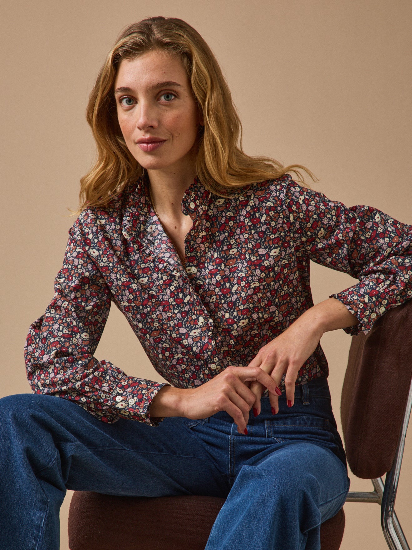 Blouse femme tissu Liberty - Coupe Émilie