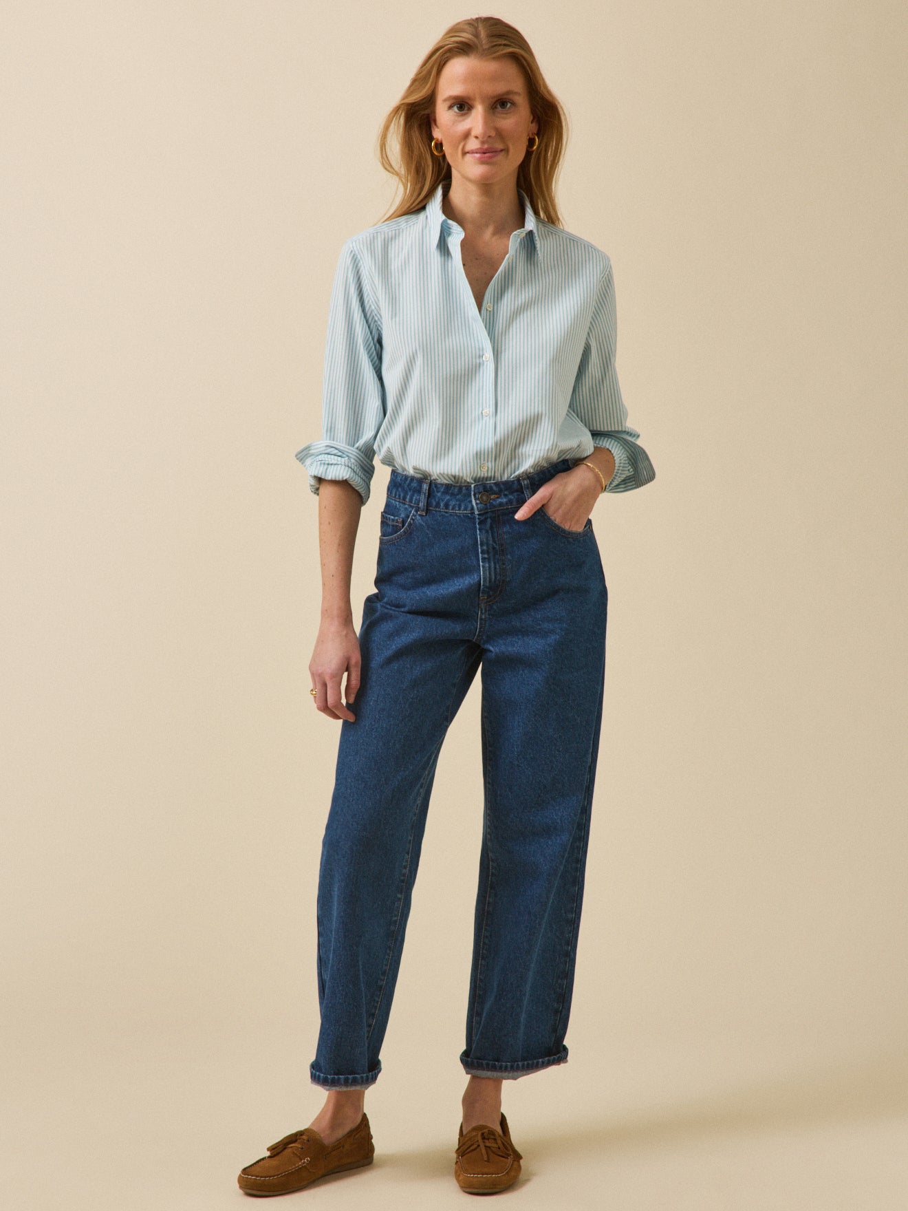 Chemise rayée femme coton biologique