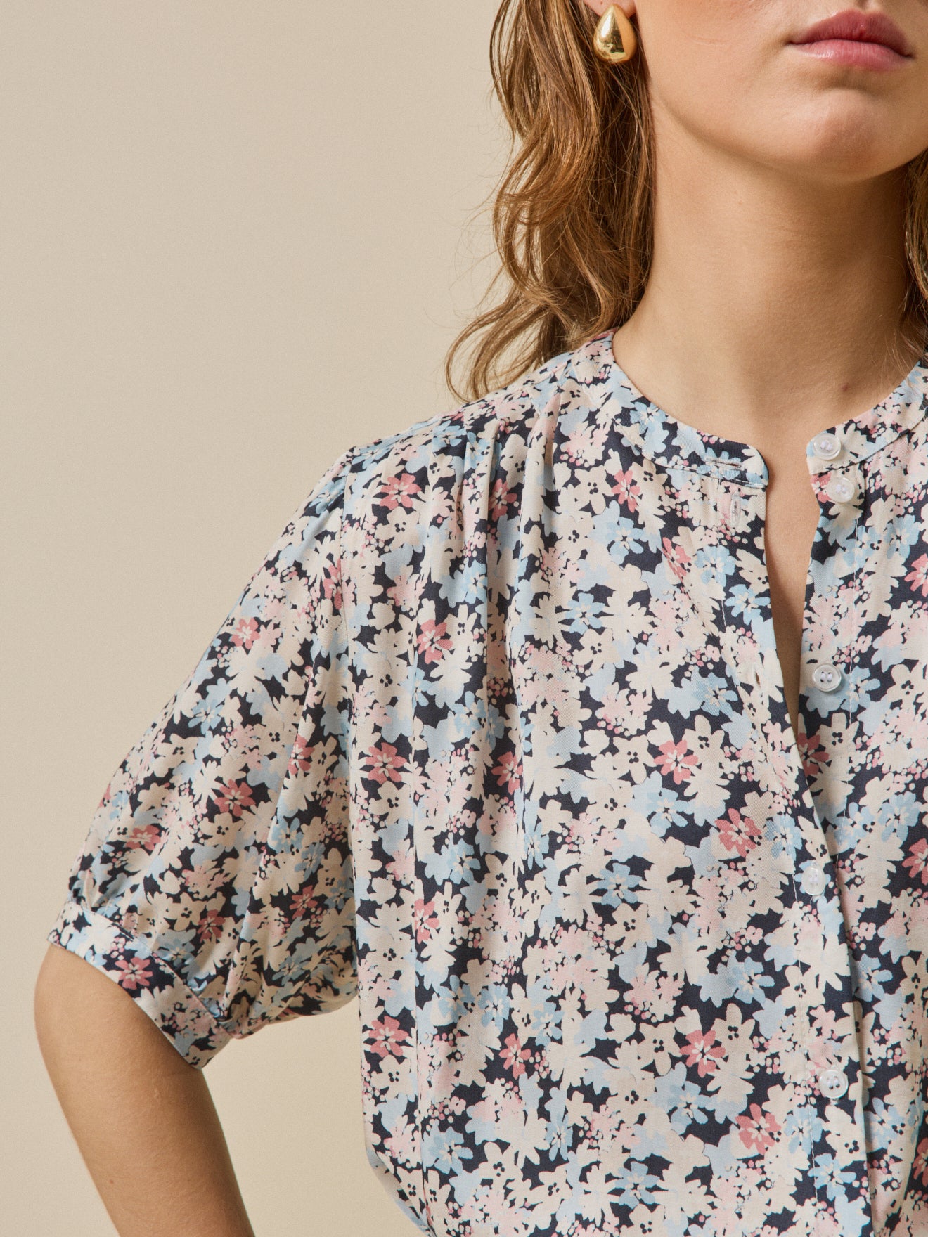Blouse femme imprimé Fleurs Pop