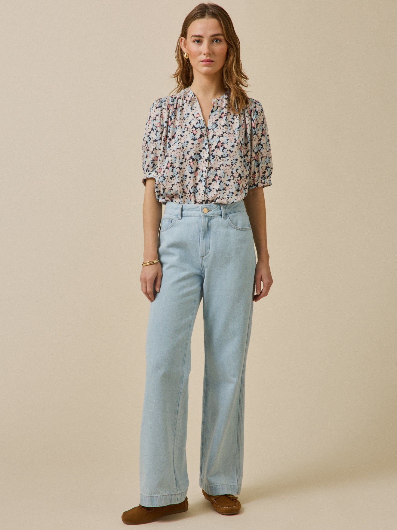 Blouse femme imprimé Fleurs Pop