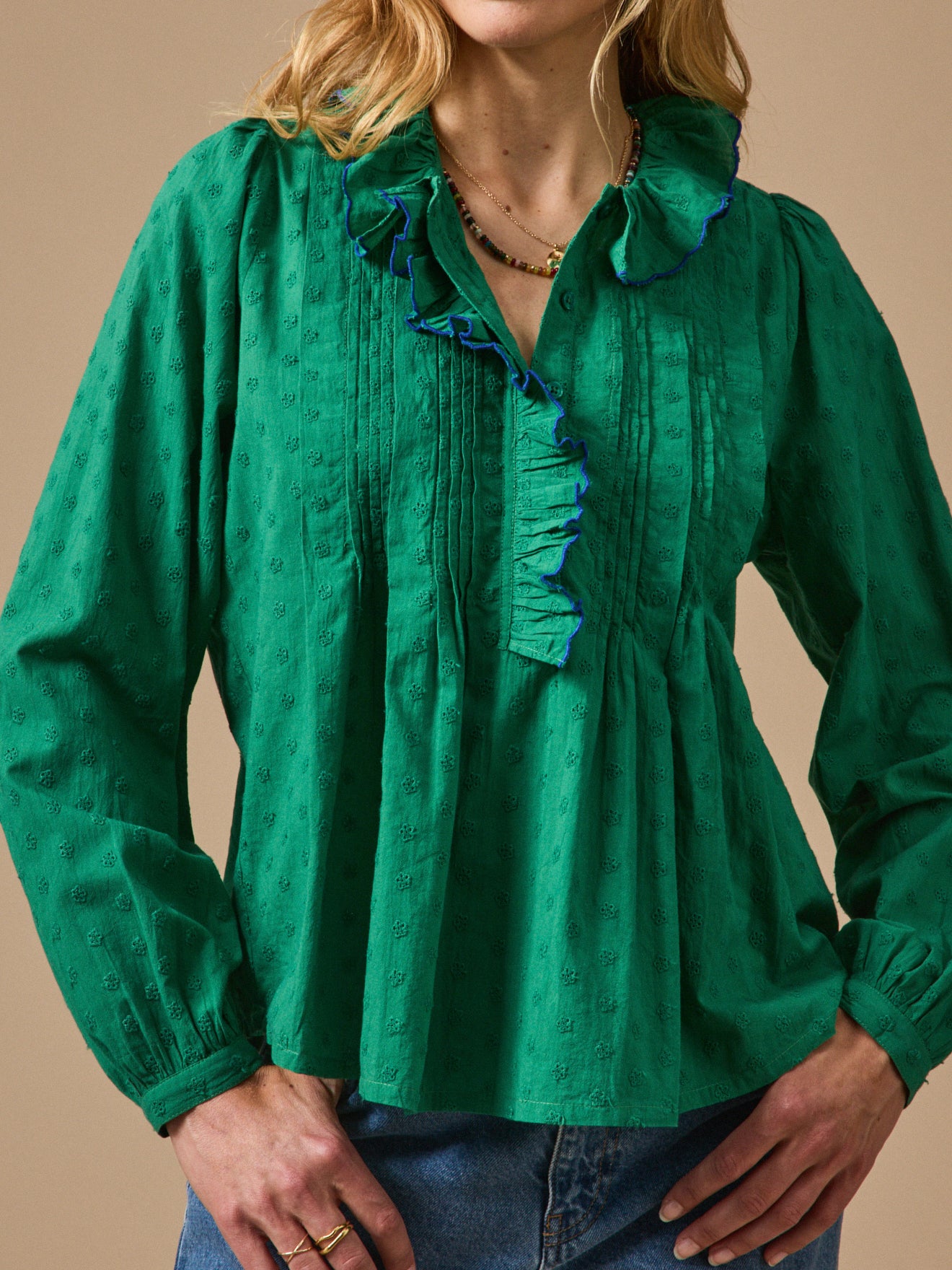 Blouse femme broderie anglaise