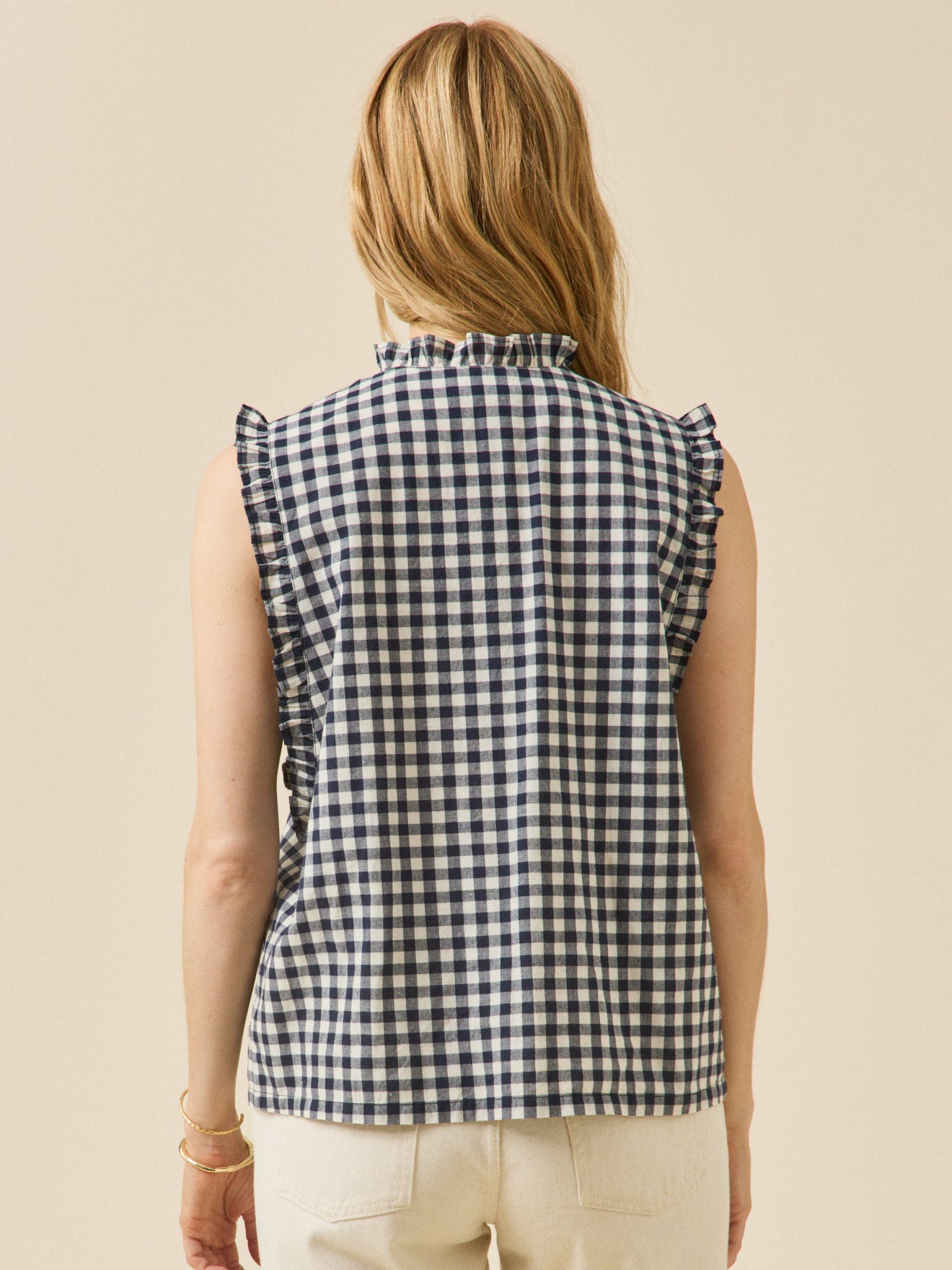 Ärmelloses Damen-Top mit Vichy-Karos