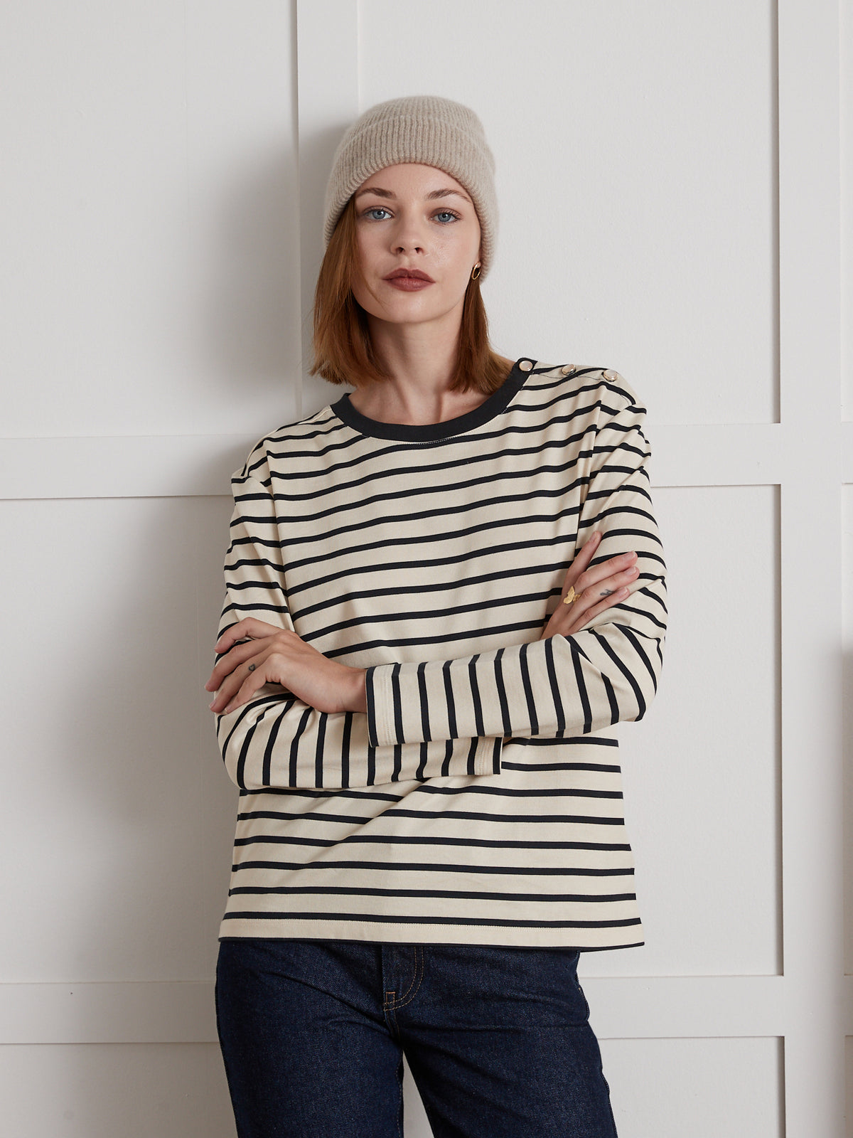 Gestreiftes Damen T-Shirt - Bio-Baumwolle