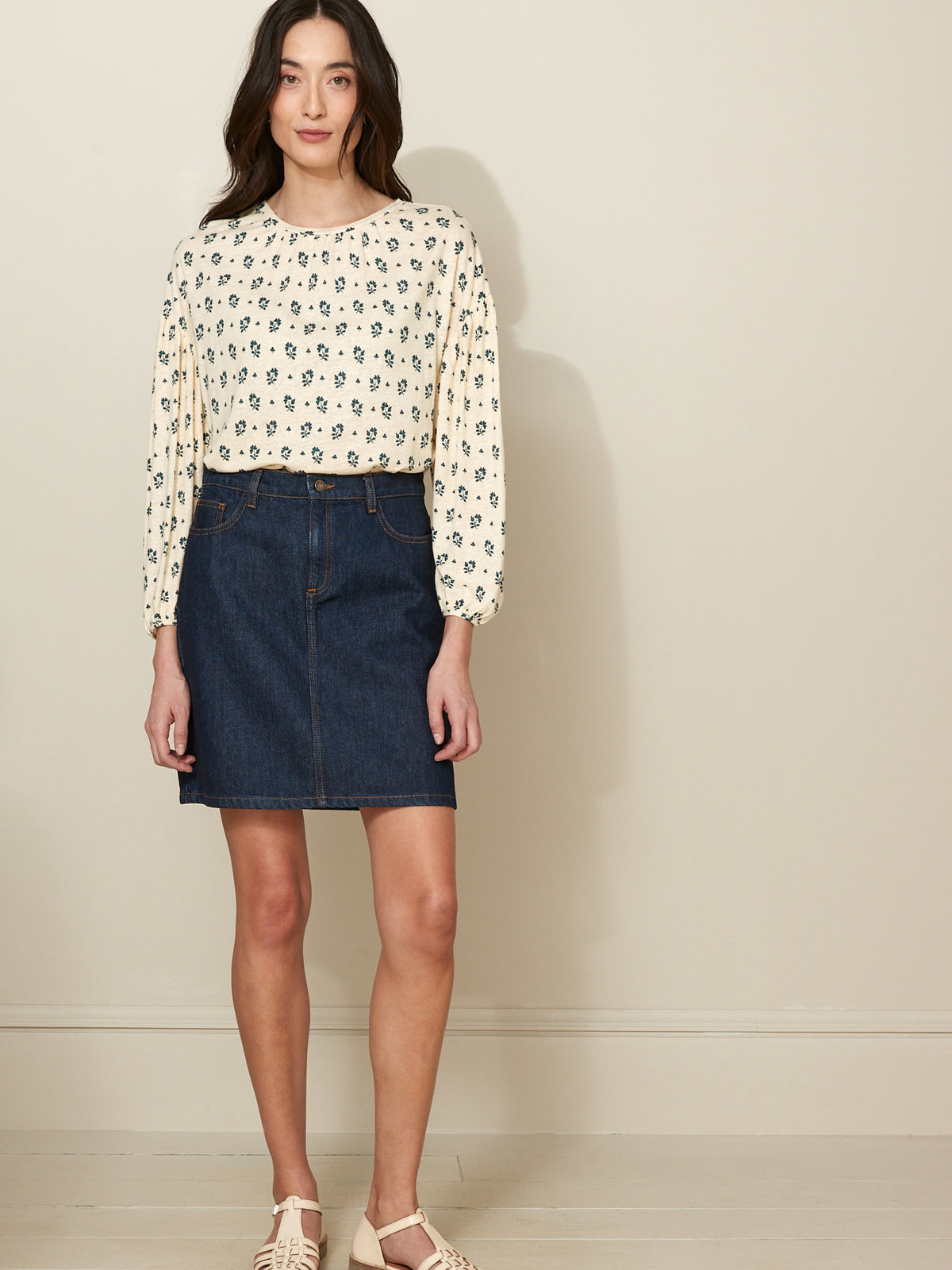 T-shirt lin et viscose femme imprimé Molly