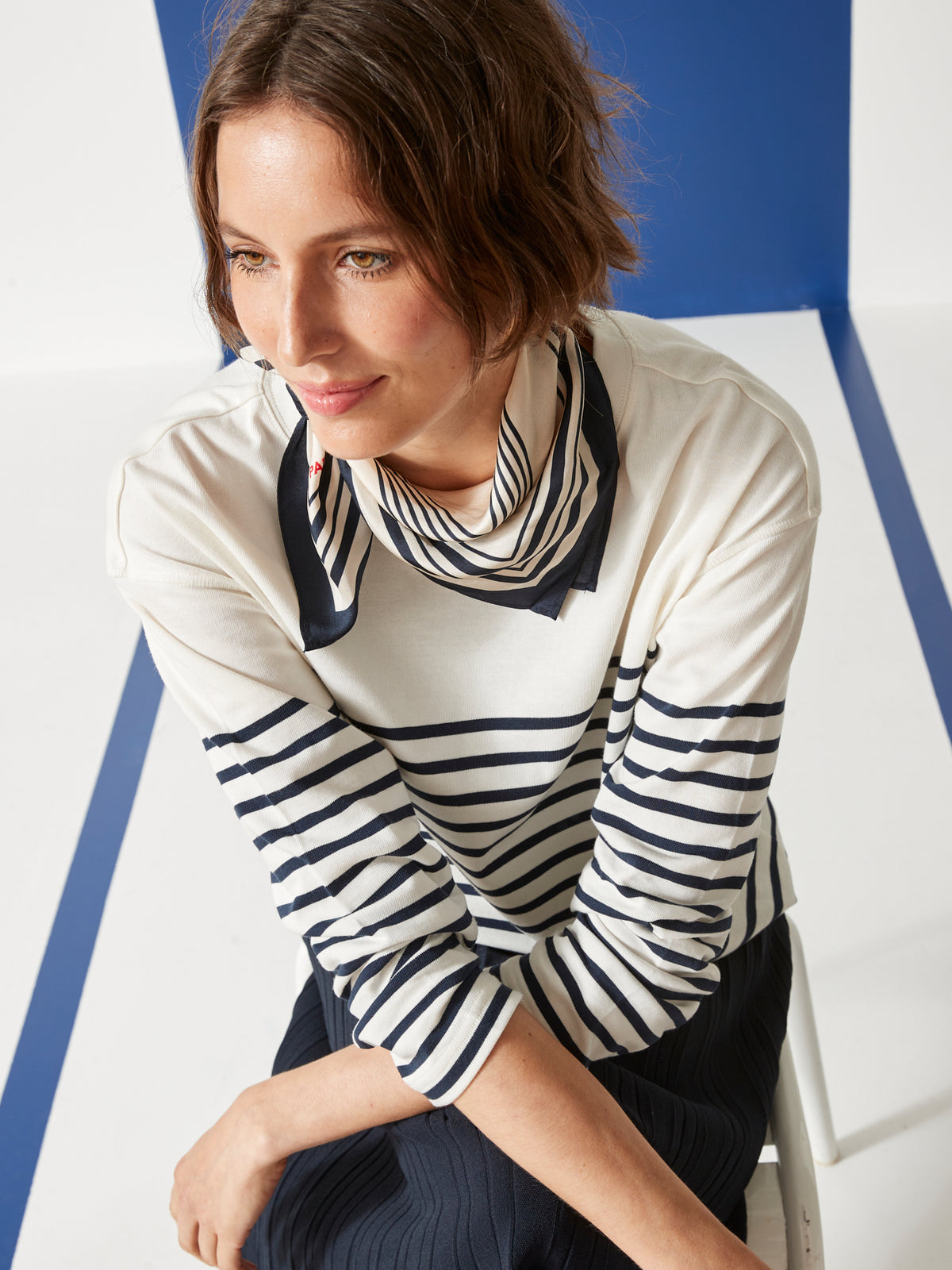 Gestreiftes Damen T-Shirt aus Bio-Baumwolle - „The Classic à la Française“-Kollektion