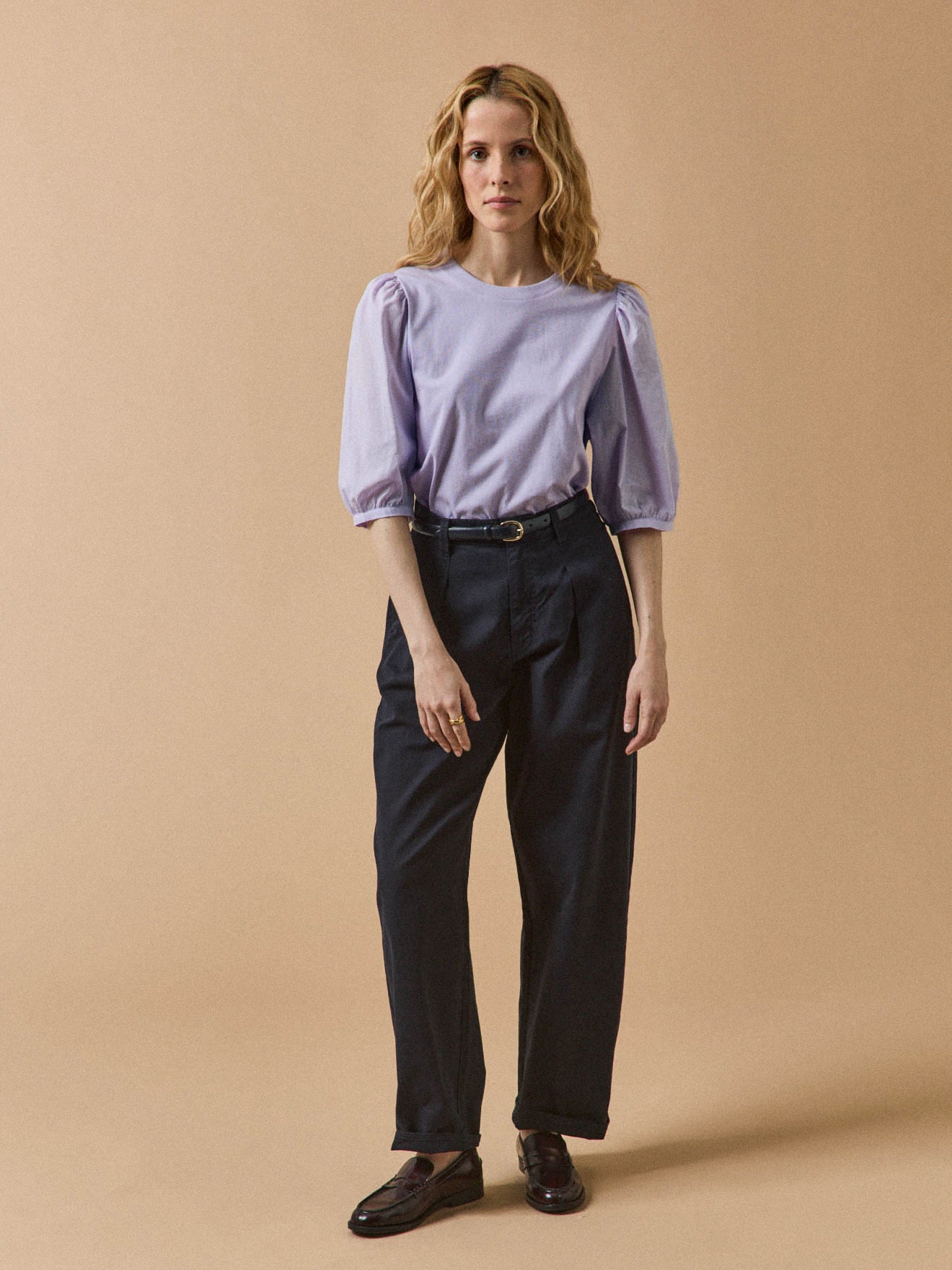 T-shirt bi-matière femme